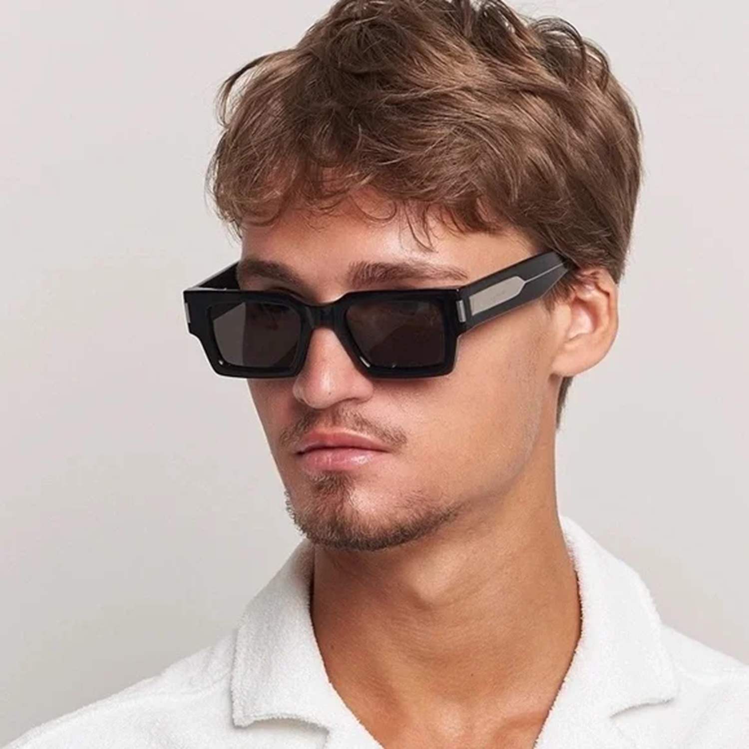 AUGEN Modern Rectangular Arrow Plastic Unisex Sunglasses UV 400 Protected Medium Size (214-C2)