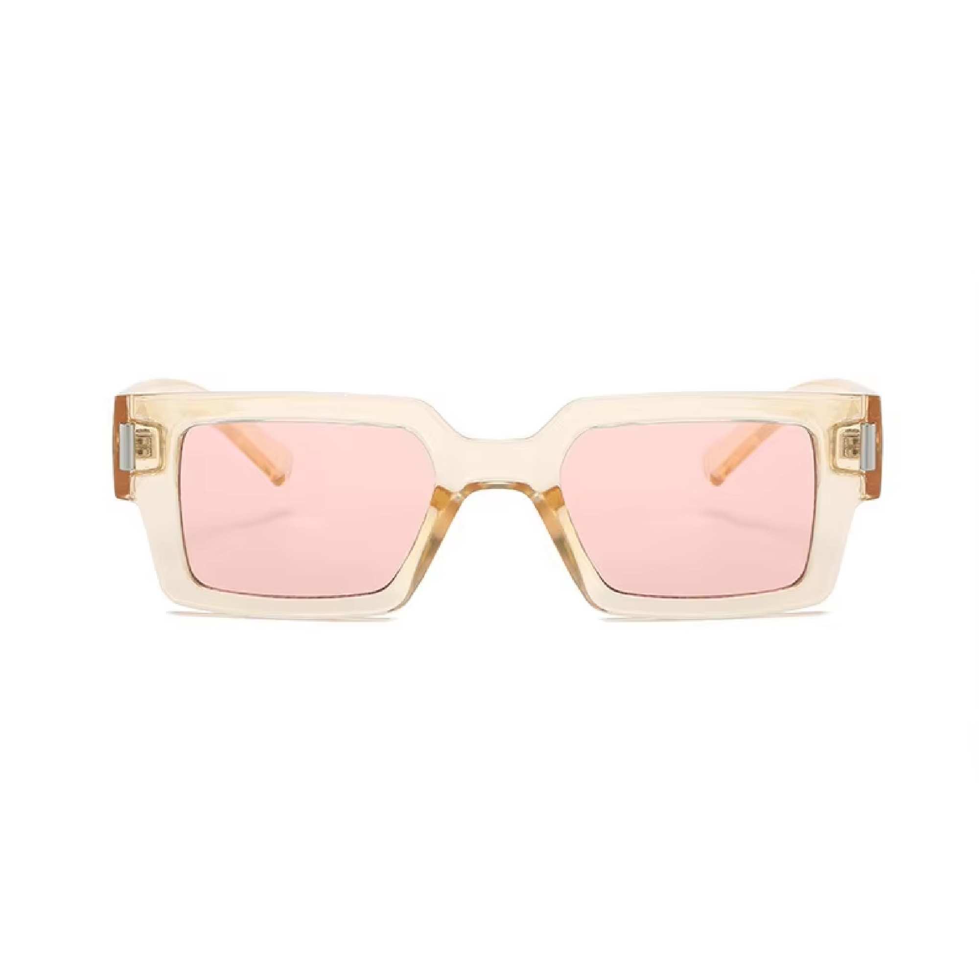AUGEN Modern Rectangular Arrow Plastic Unisex Sunglasses UV 400 Protected Medium Size (214-C5)
