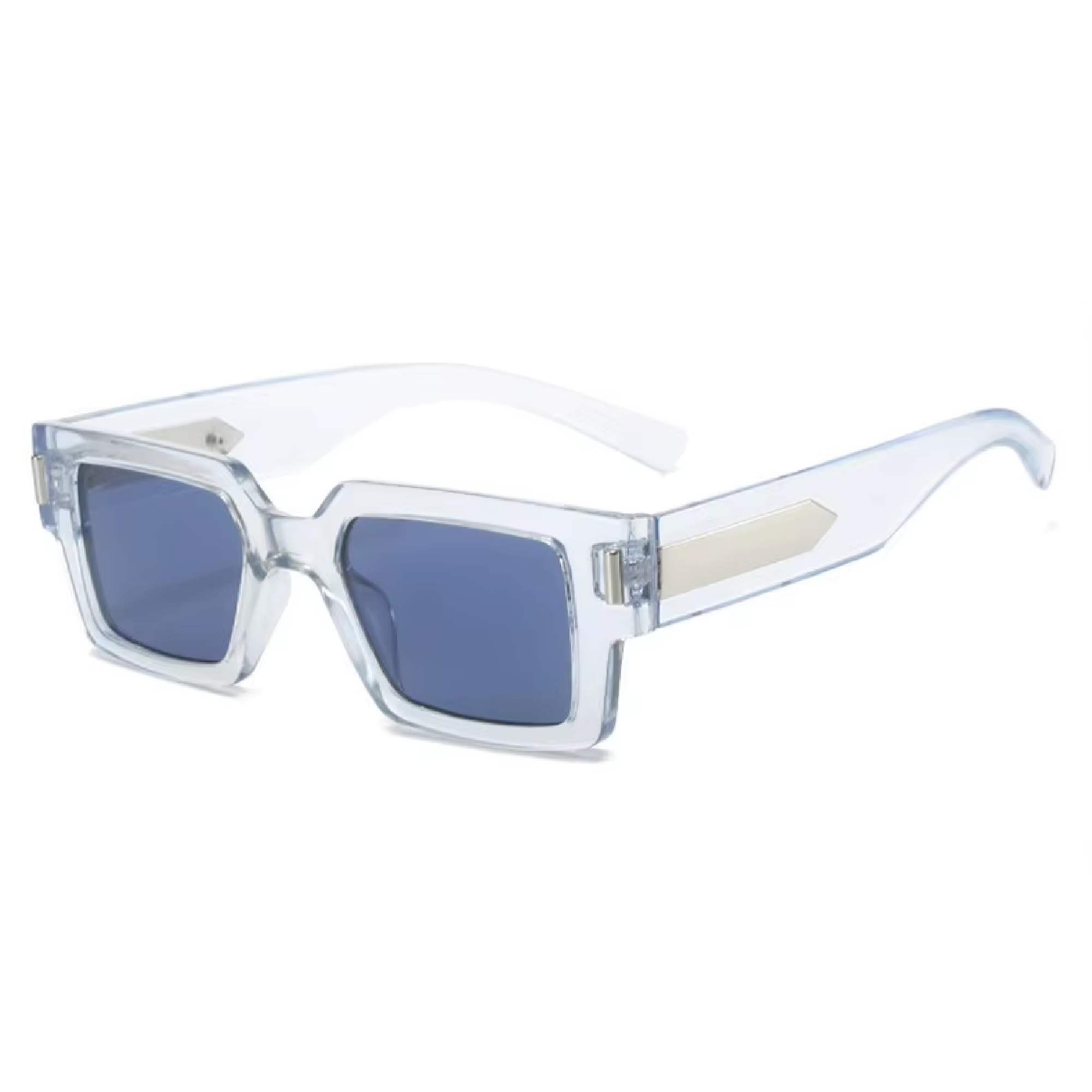 AUGEN Modern Rectangular Arrow Plastic Unisex Sunglasses UV 400 Protected Medium Size (214-C6)