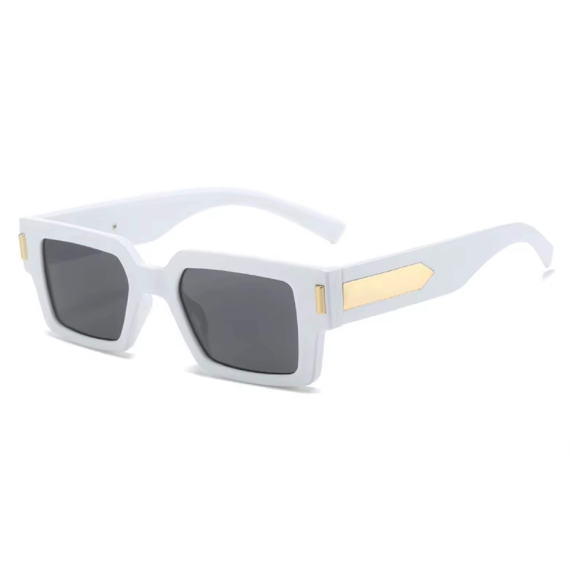 AUGEN Modern Rectangular Arrow Plastic Unisex Sunglasses UV 400 Protected Medium Size (214-C7)