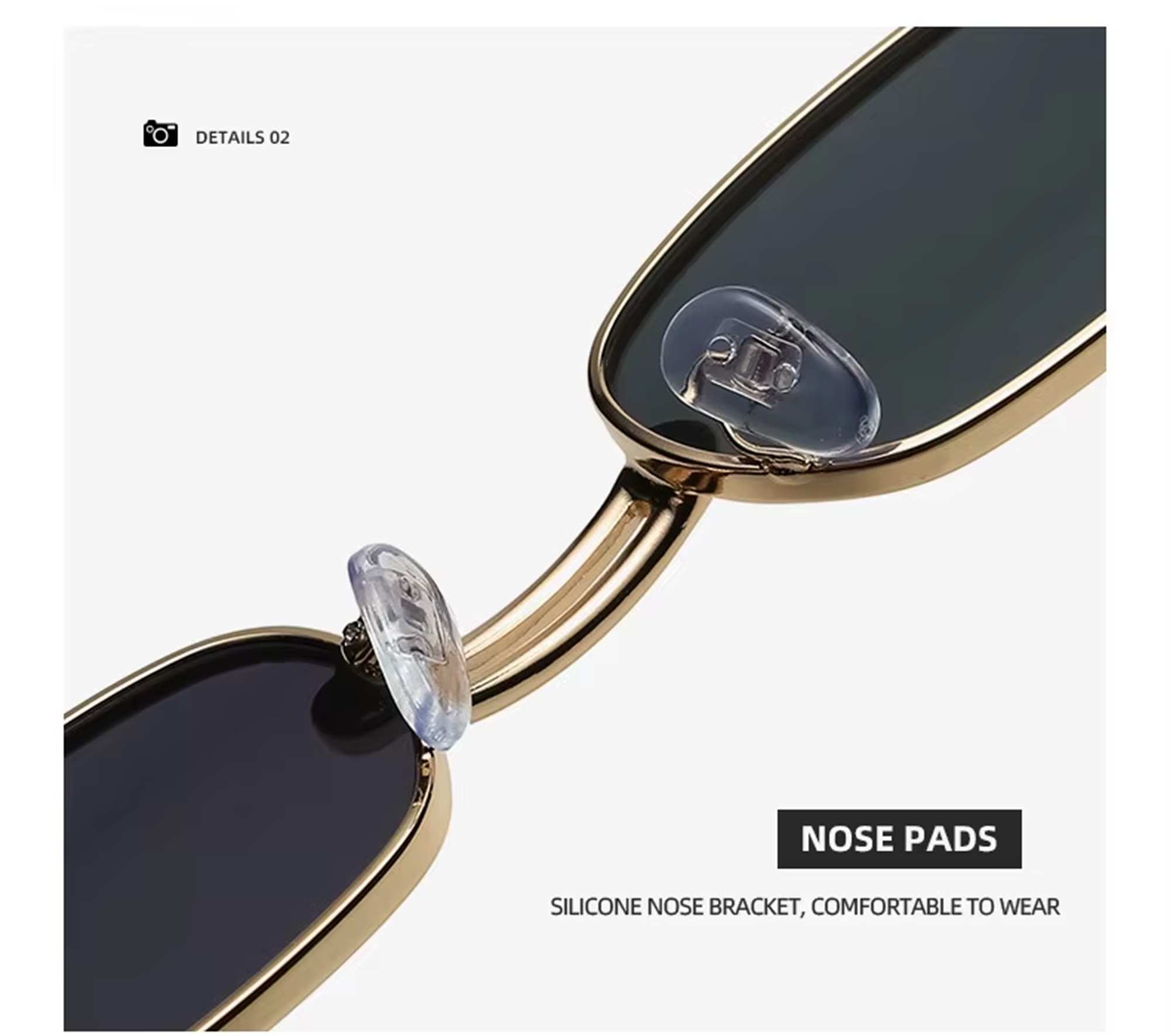 AUGEN Retro Rectangular Metal Unisex Sunglasses UV 400 Protected Medium Size (215-C3)