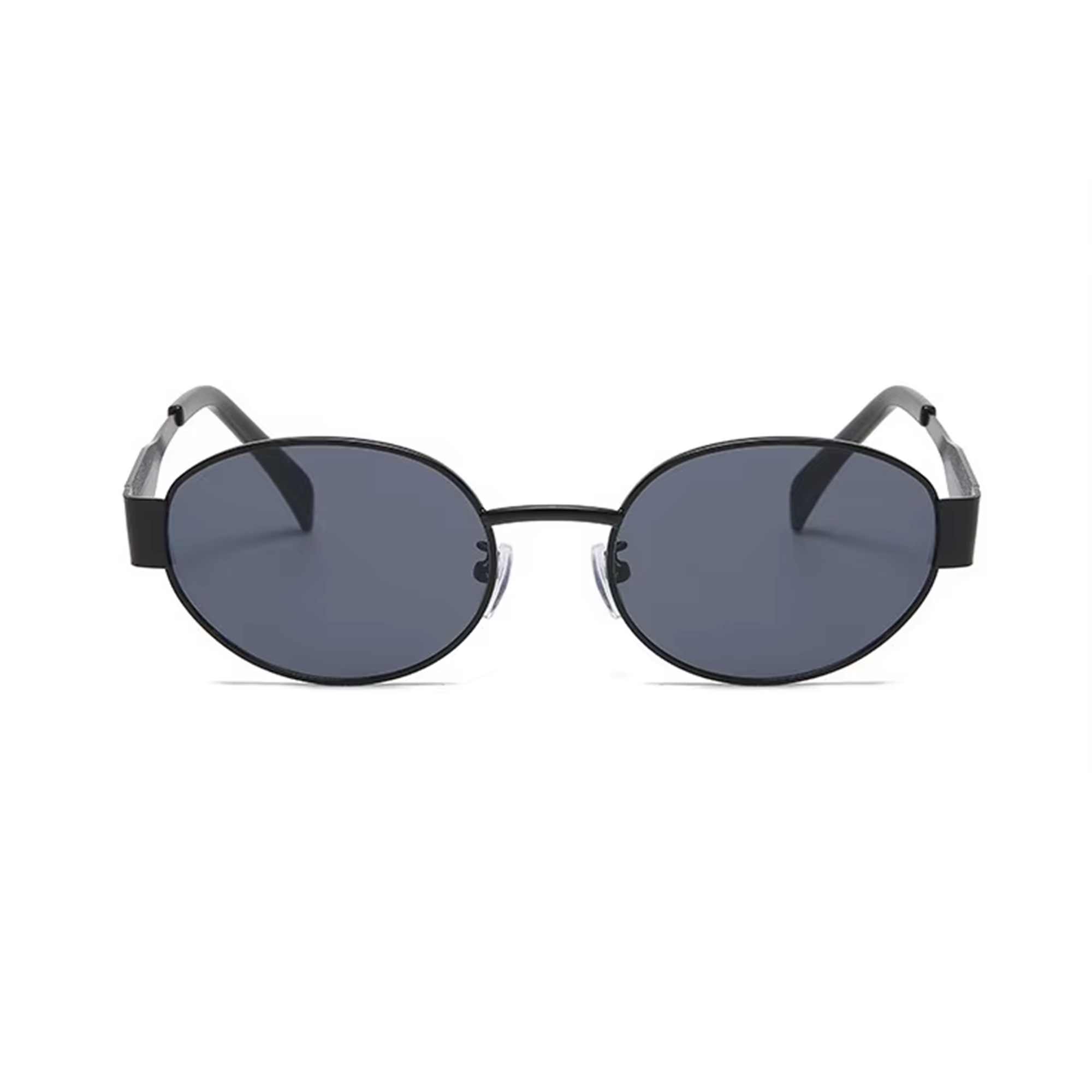 AUGEN Retro Oval Metal Unisex Sunglasses UV 400 Protected Medium Size (216-C1)