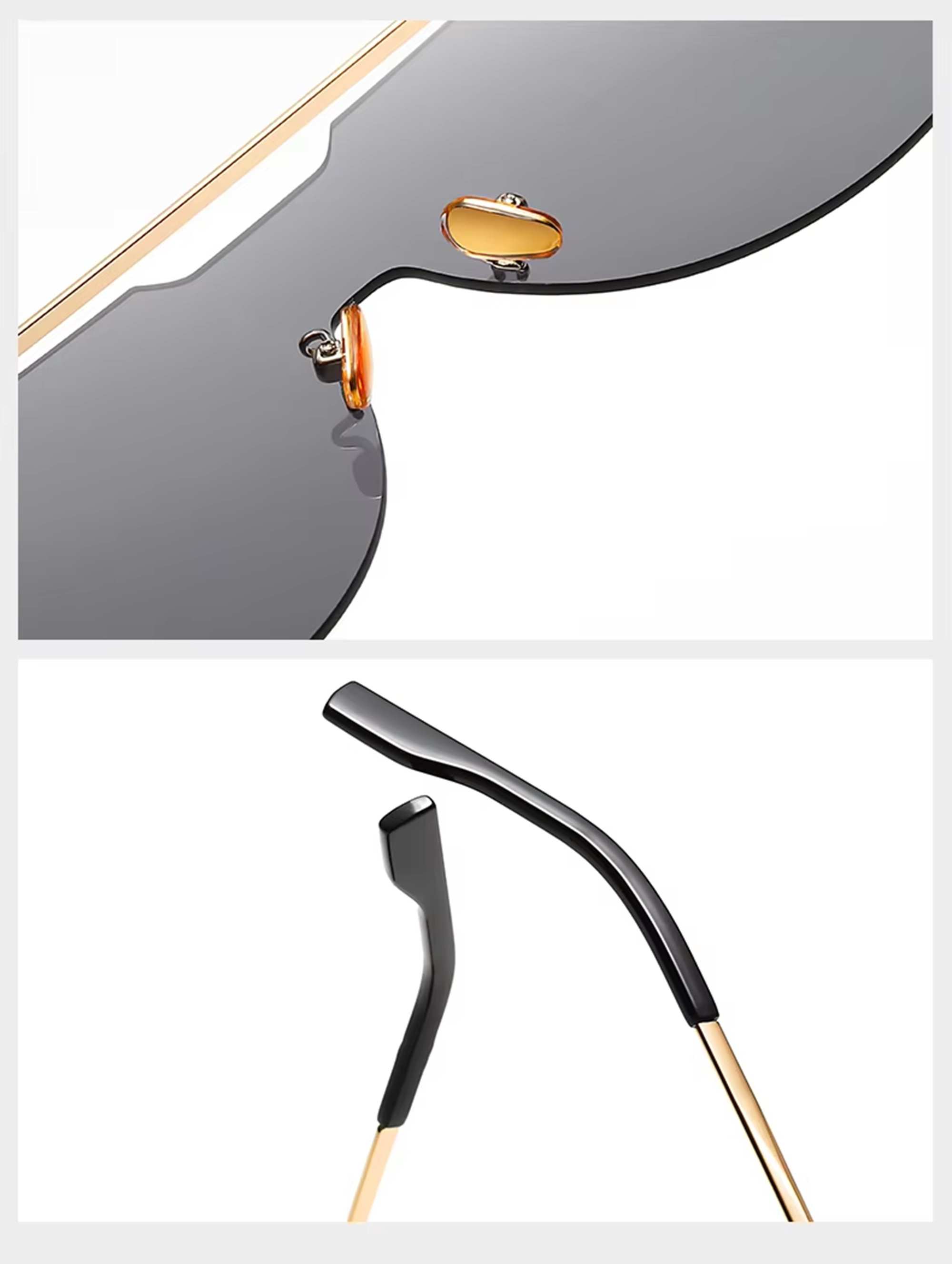 AUGEN Modern Pilot Sunglasses UV 400 Protected Unisex Large Size (217-C4)