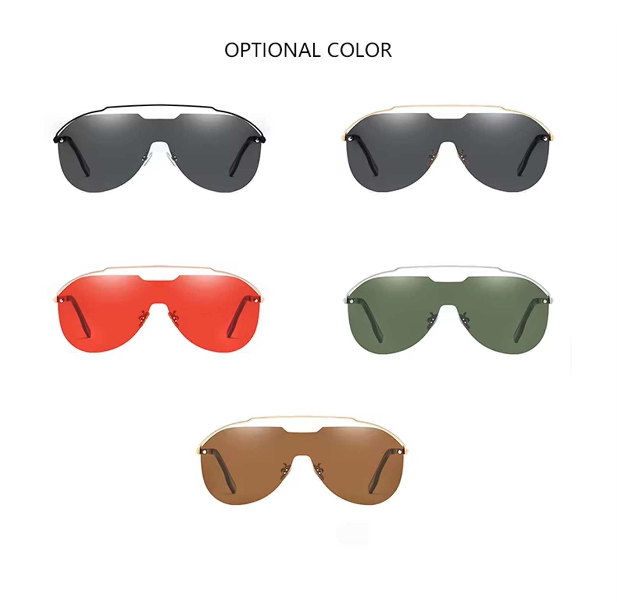 AUGEN Modern Pilot Sunglasses UV 400 Protected Unisex Large Size (217-C4)