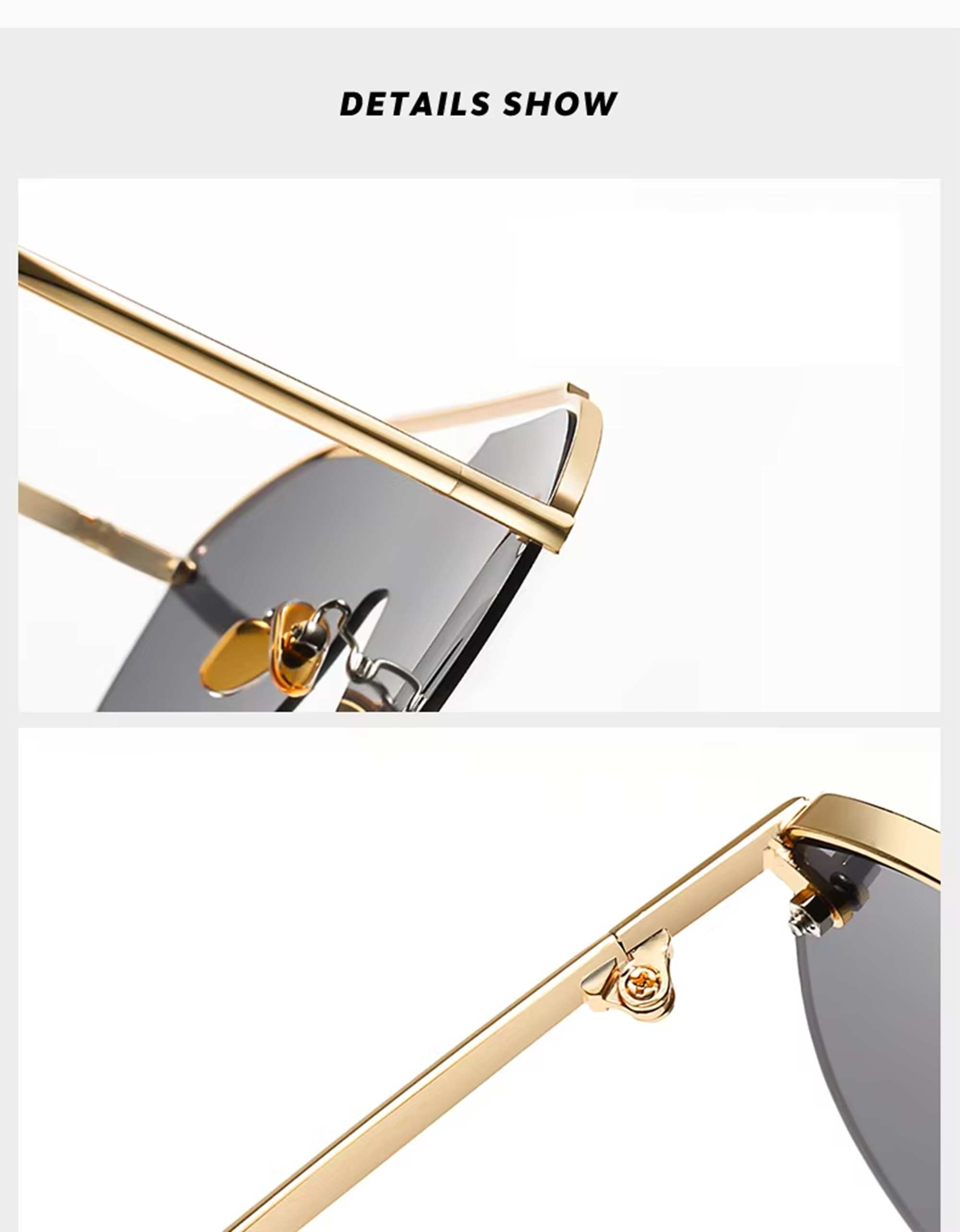 AUGEN Modern Pilot Sunglasses UV 400 Protected Unisex Large Size (217-C4)