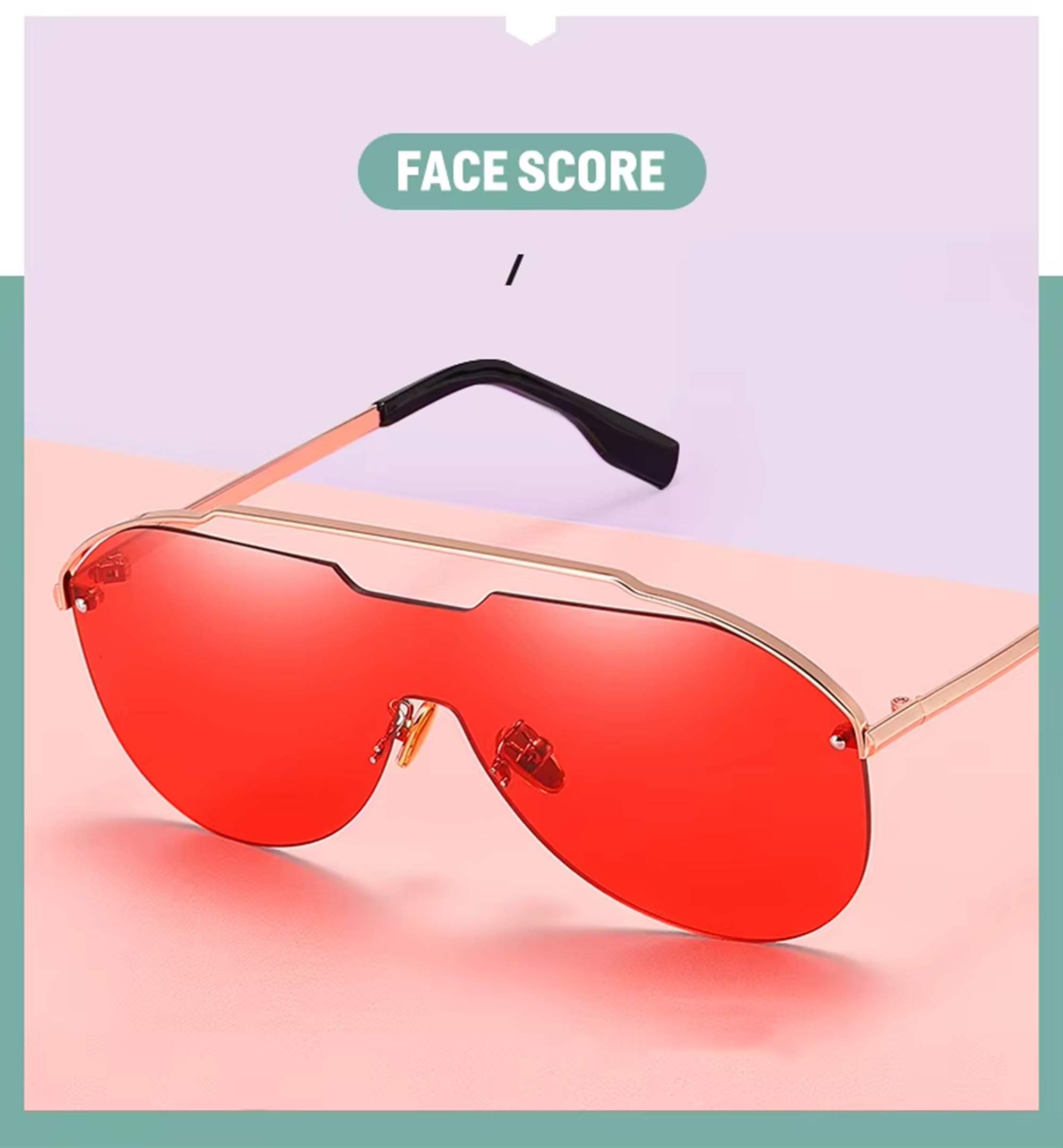 AUGEN Modern Pilot Sunglasses UV 400 Protected Unisex Large Size (217-C4)
