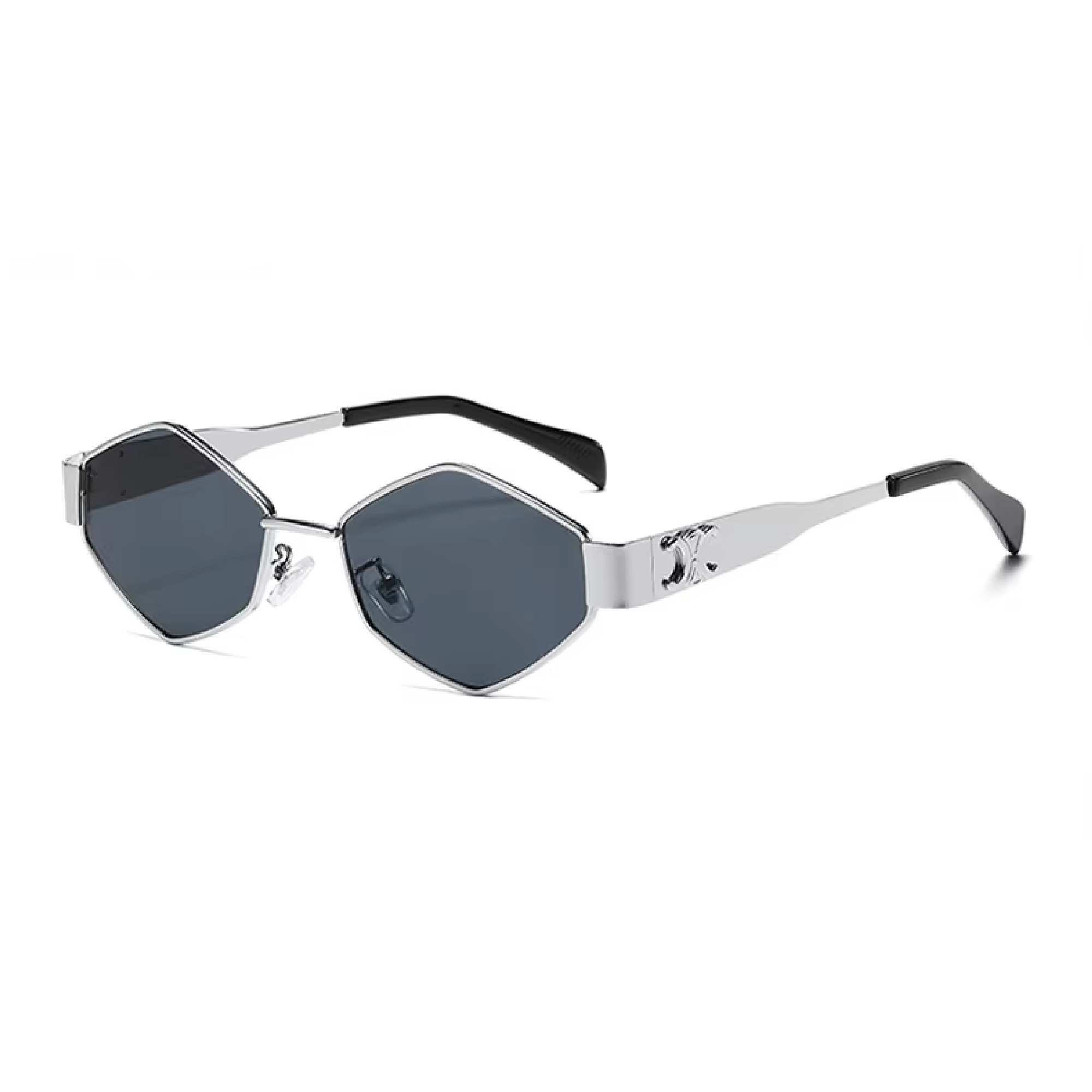 AUGEN Minimalist Hexagonal Sunglasses UV 400 Protected Unisex Small Size (218-C2)