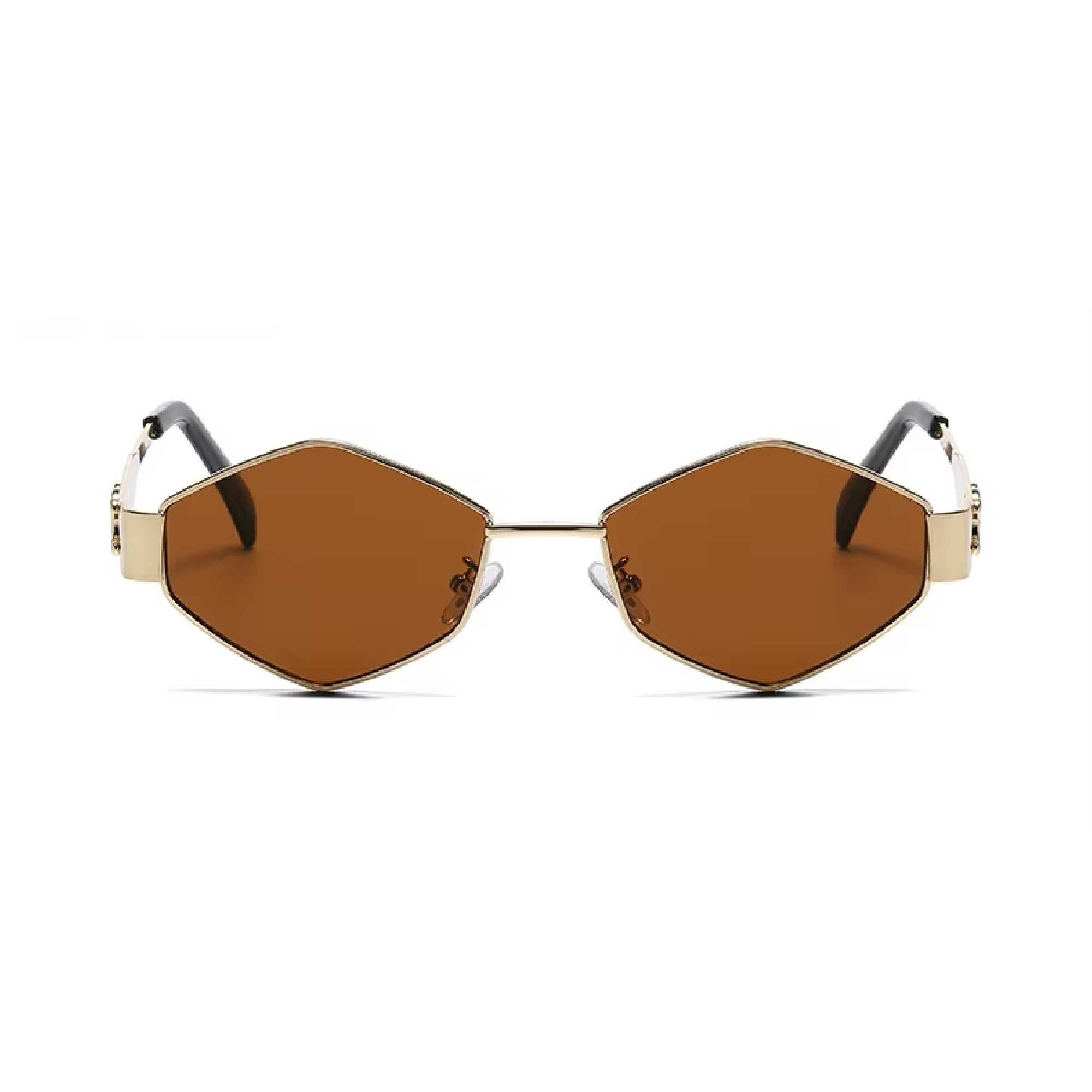 AUGEN Minimalist Hexagonal Sunglasses UV 400 Protected Unisex Small Size (218-C3)