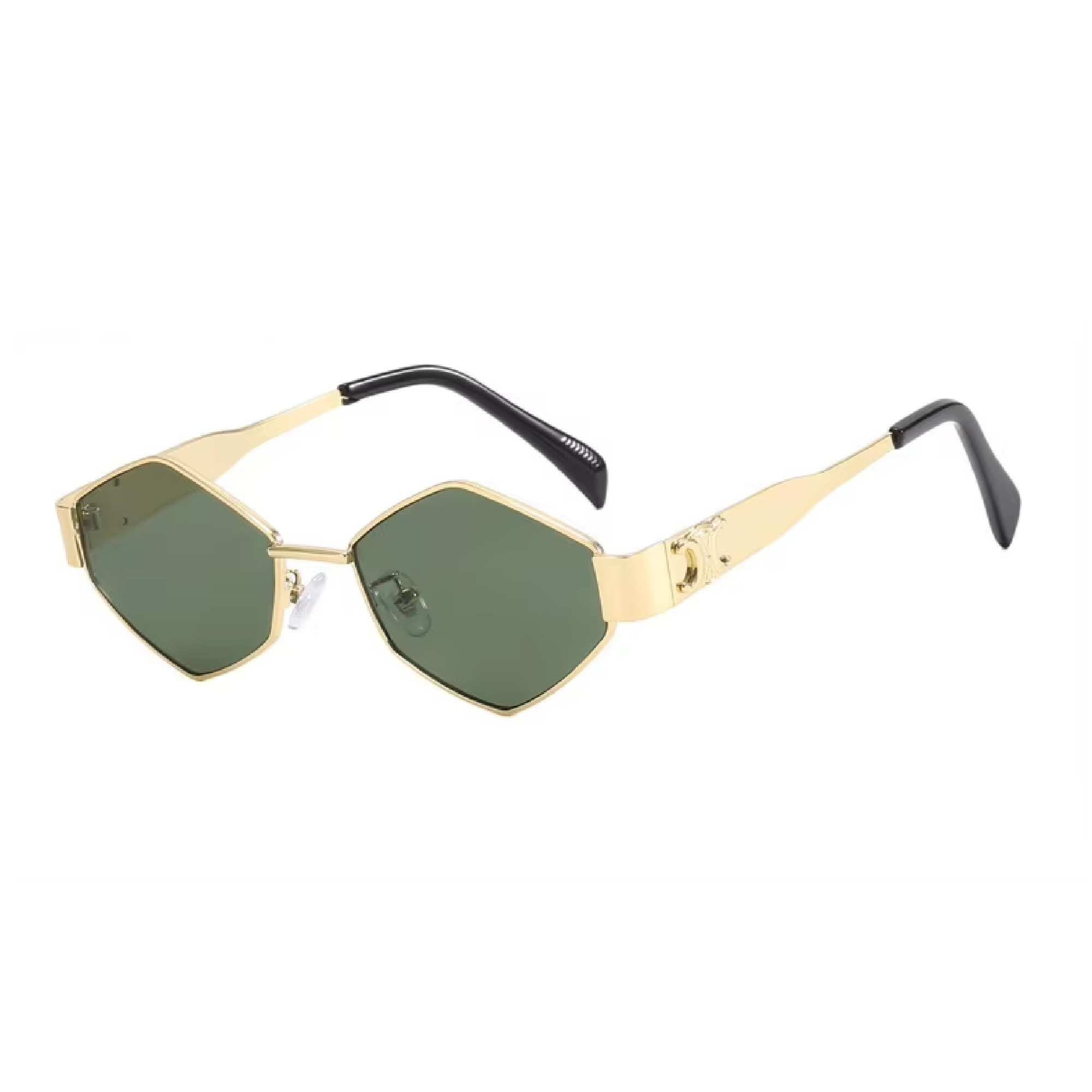 AUGEN Minimalist Hexagonal Sunglasses UV 400 Protected Unisex Small Size (218-C4)