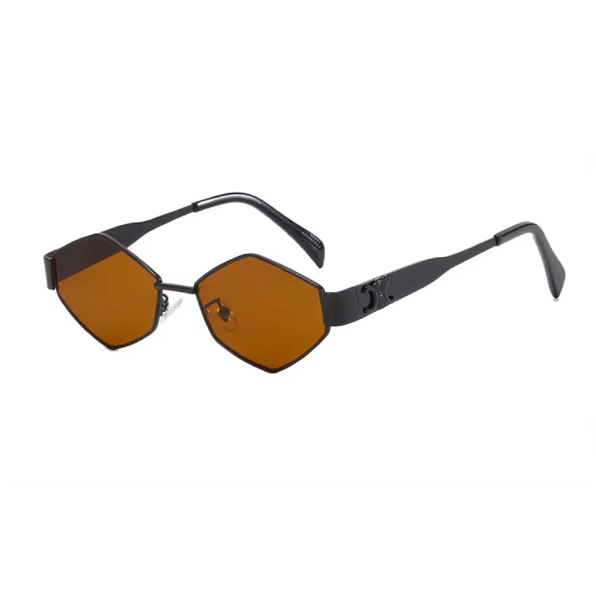 AUGEN Minimalist Hexagonal Sunglasses UV 400 Protected Unisex Small Size (218-C5)