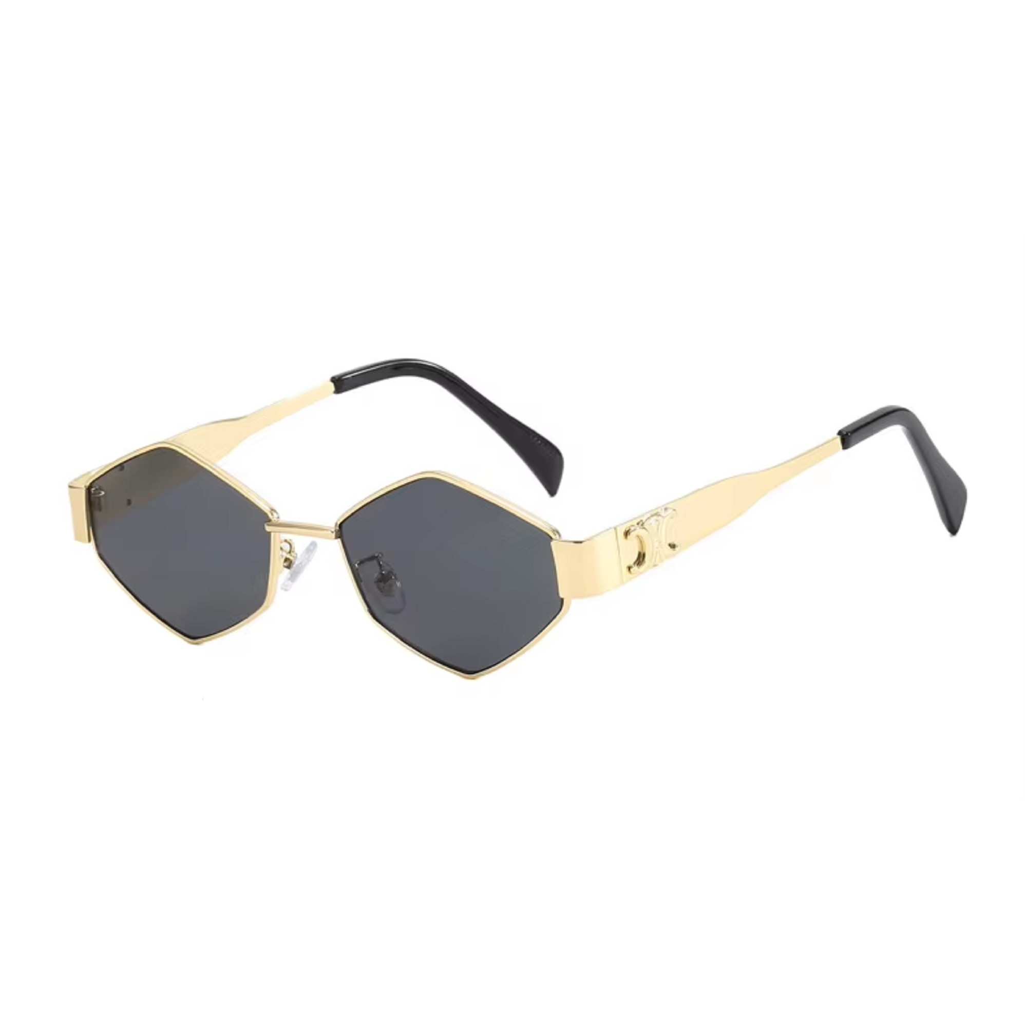 AUGEN Minimalist Hexagonal Sunglasses UV 400 Protected Unisex Small Size (218-C6)