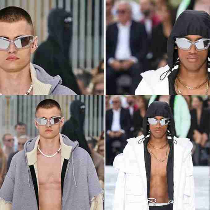 AUGEN Cool Futuristic Y2K Sunglasses Men Women Sports Wraparound Shield Cat Eye Glass Alien Space Shades (223-C4)