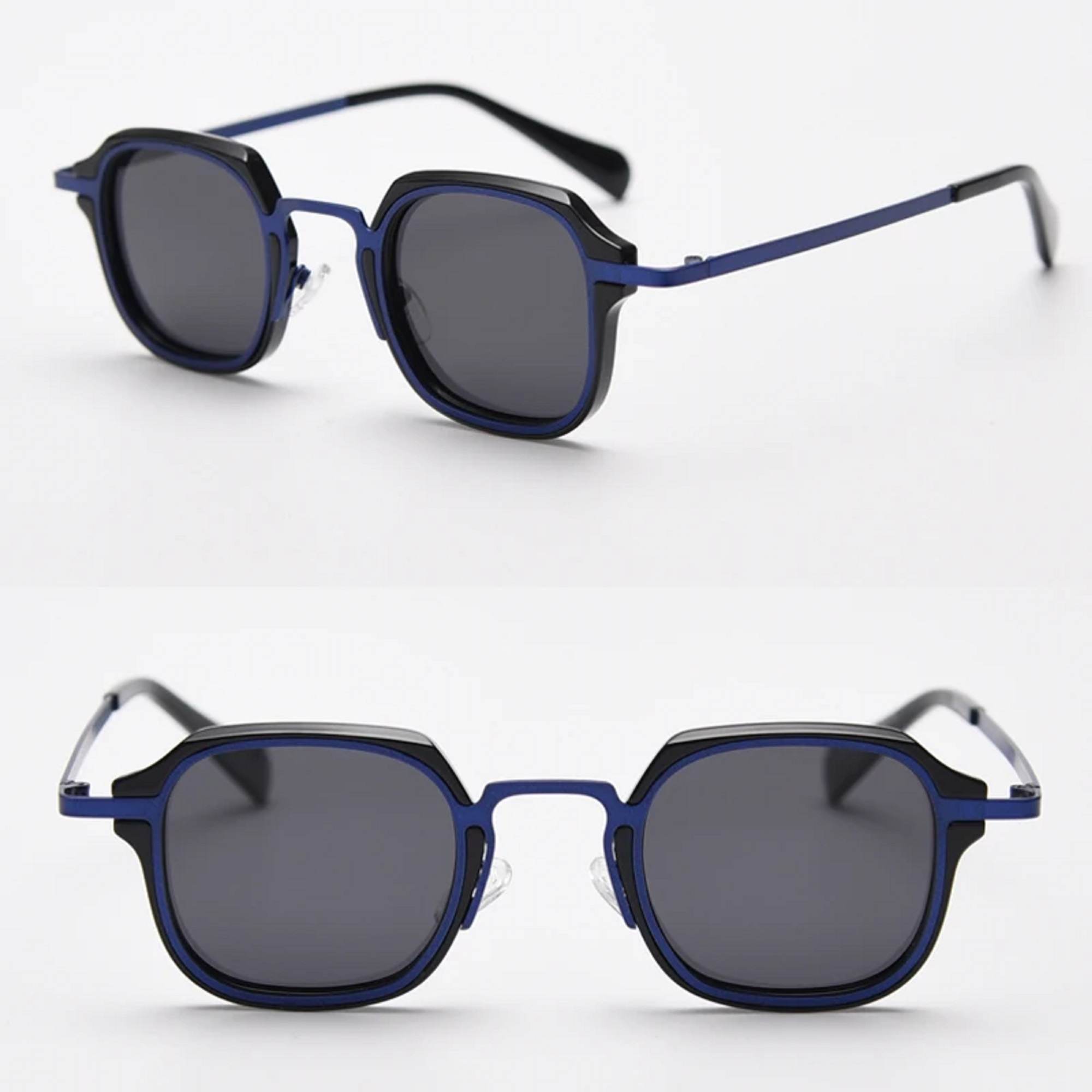 AUGEN Polarized Retro Square Sunglasses UV 400 Protected Unisex Small Size (224-C2)