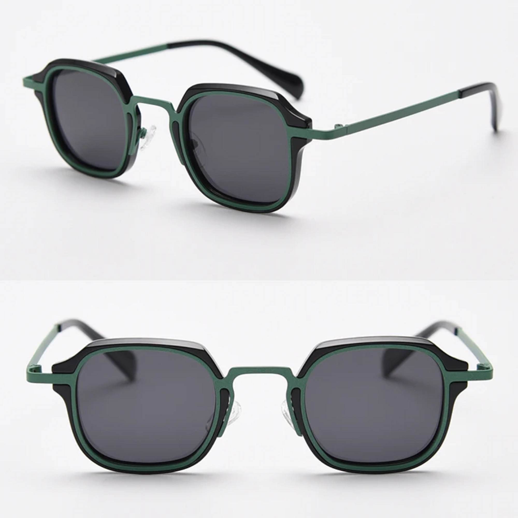 AUGEN Polarized Retro Square Sunglasses UV 400 Protected Unisex Small Size (224-C3)