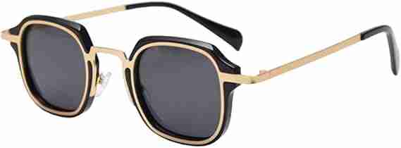 AUGEN Polarized Retro Square Sunglasses UV 400 Protected Unisex Small Size (224-C4)
