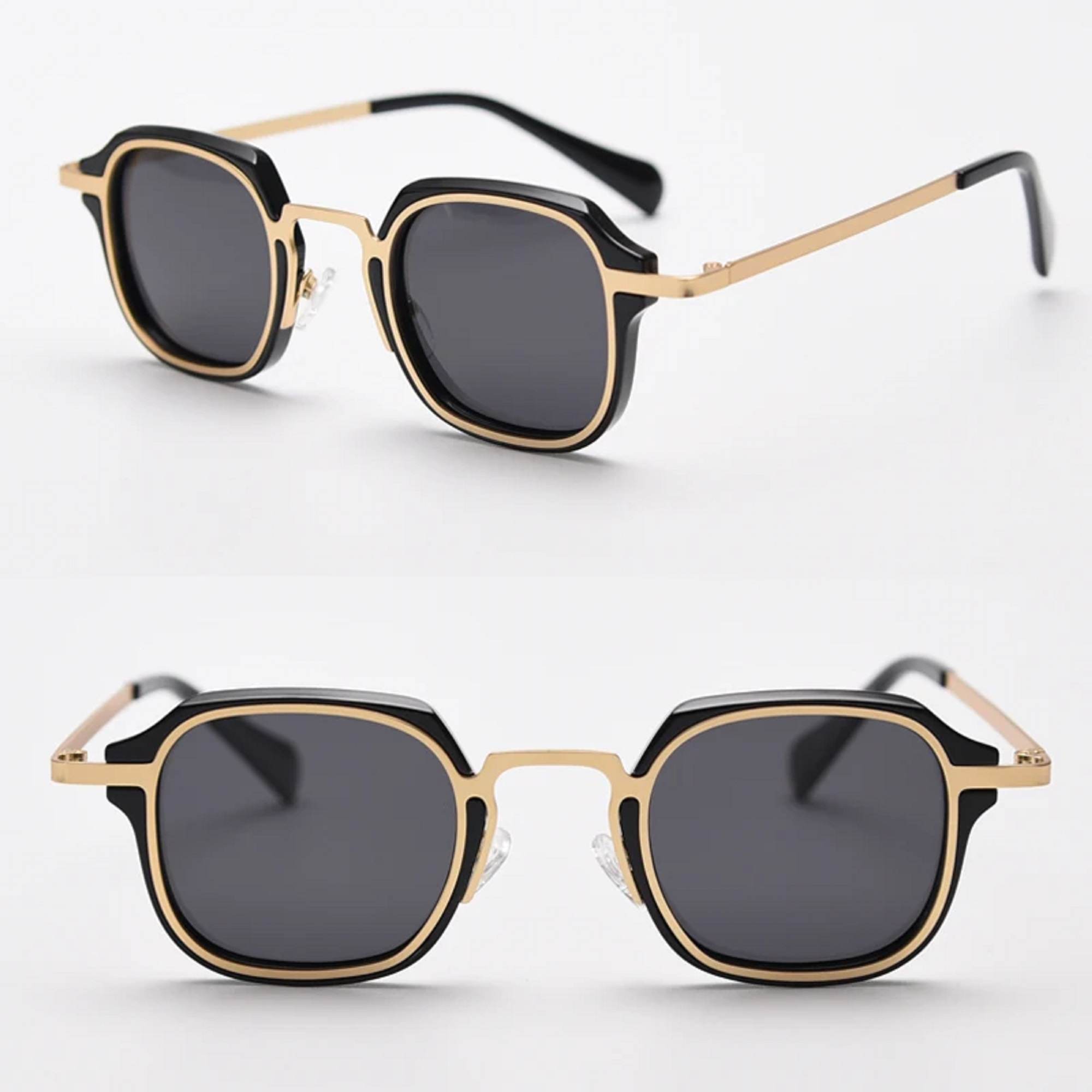 AUGEN Polarized Retro Square Sunglasses UV 400 Protected Unisex Small Size (224-C4)