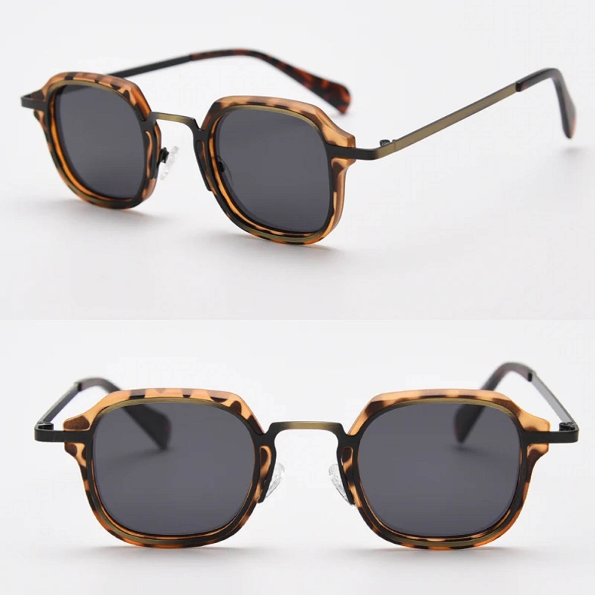 AUGEN Polarized Retro Square Sunglasses UV 400 Protected Unisex Small Size (224-C5)