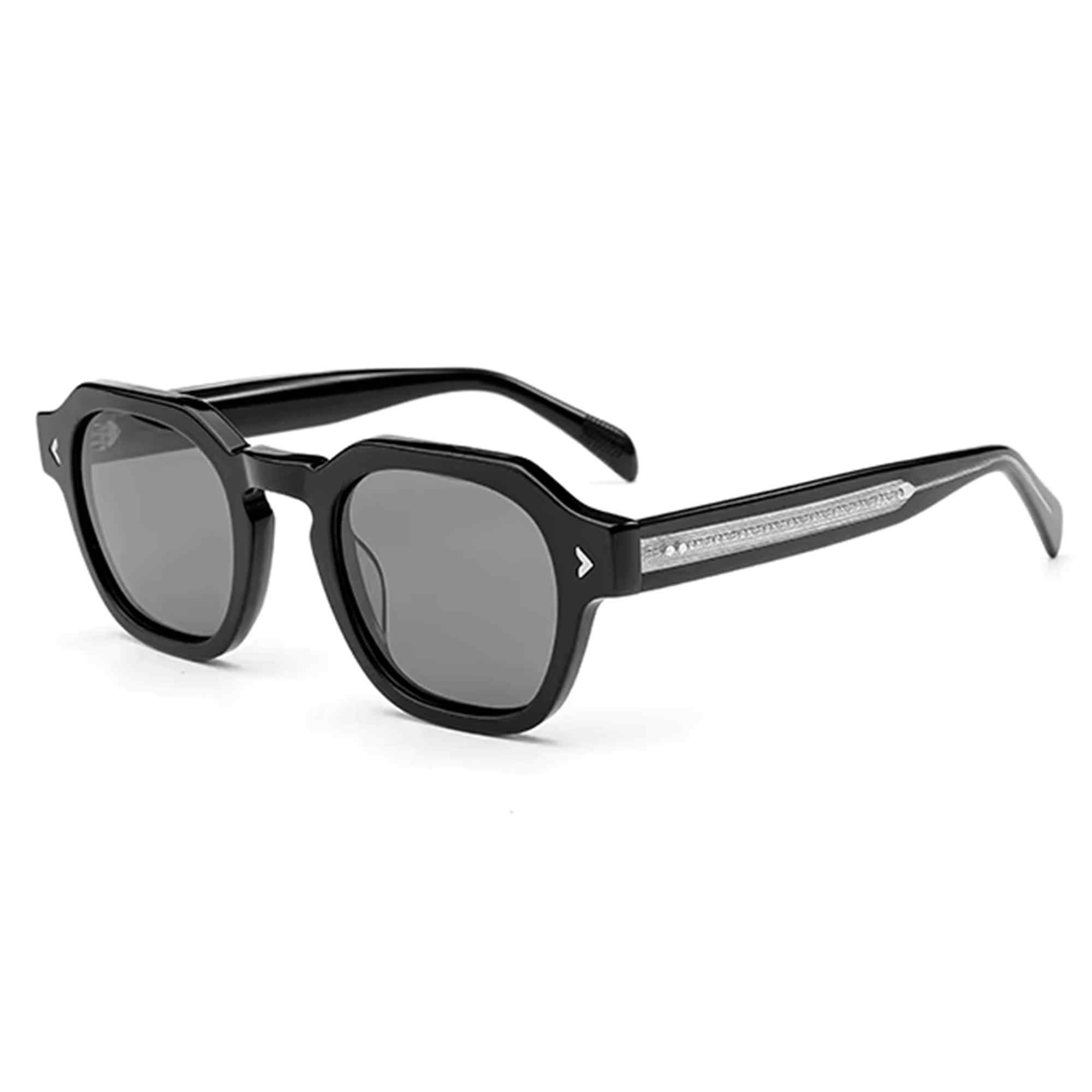 AUGEN Acetate Polarized Sunglasses for Men & Women – Stylish Retro Square Frame, 1.1mm Polarized Lens, UV Protection Eyewear (M233-C1)