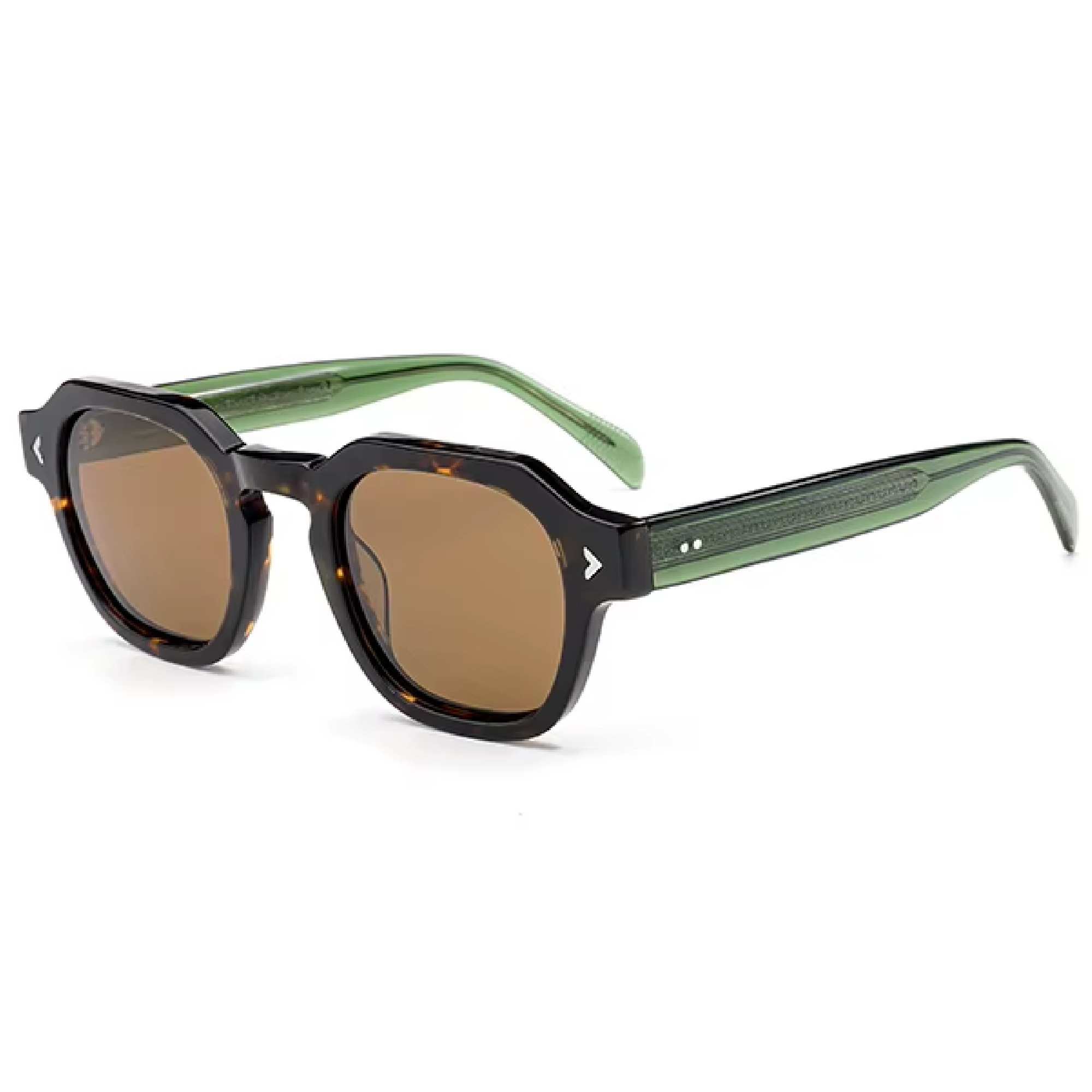 AUGEN Acetate Polarized Sunglasses for Men & Women – Stylish Retro Square Frame, 1.1mm Polarized Lens, UV Protection Eyewear (M233-C4)