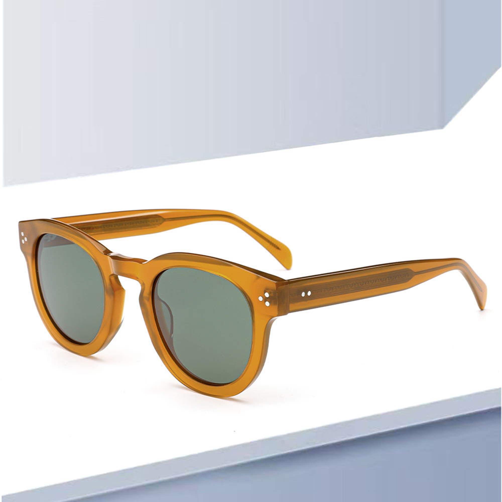 AUGEN Polarized Sunglasses for Men & Women | Acetate Frame | 2025 Trendy Round Sunglasses | UV Protection & HD Polarized Lenses | Unisex Eyewear for All Face Shapes (M234-C2)