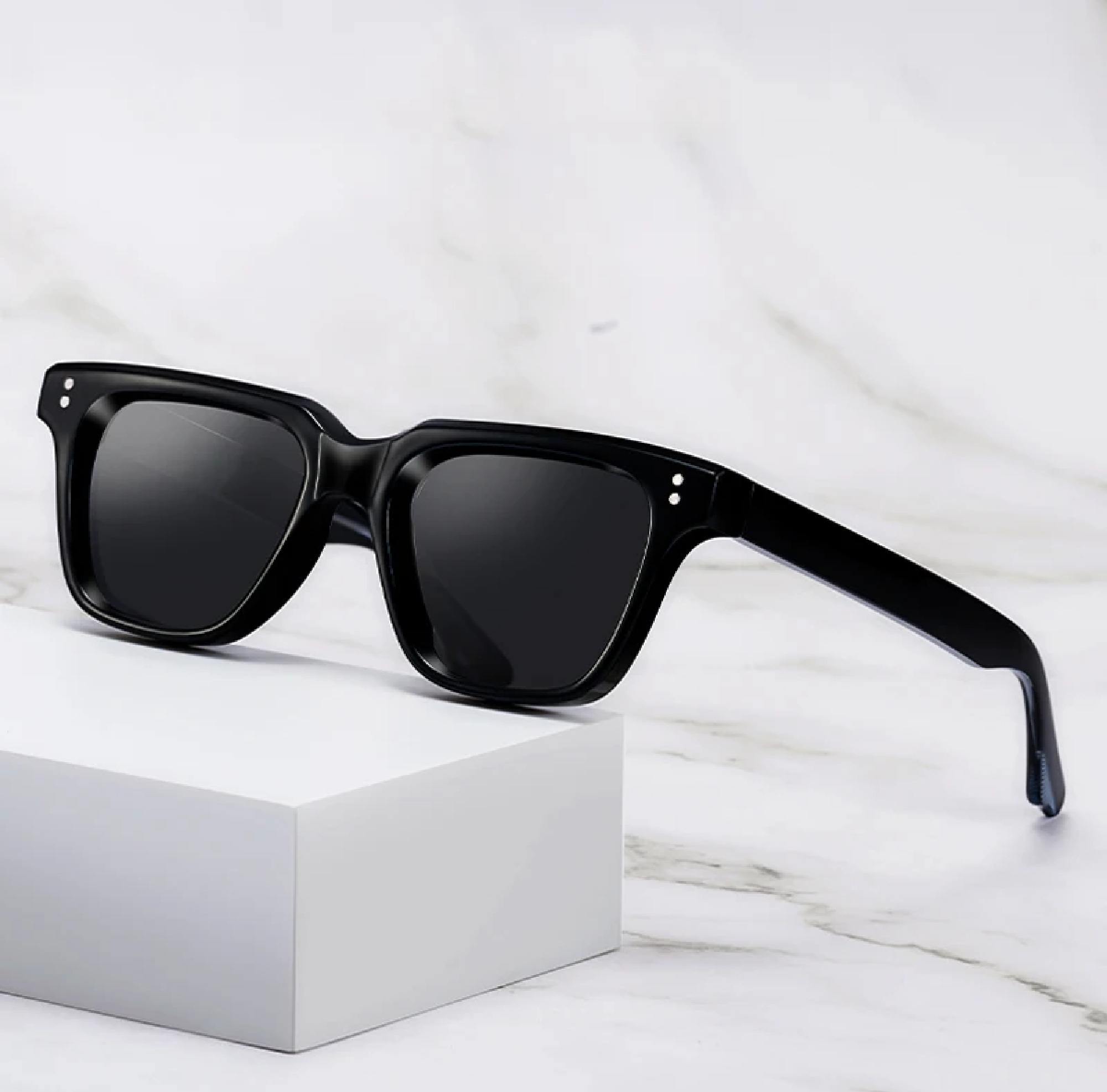 AUGEN Unisex Classic Square Sunglasses | Anti-Slip Frame | Designer Metal Pin | UV Protection | Multiple Lens Colors | Stylish Eyewear for Men & Women (M239-C2)