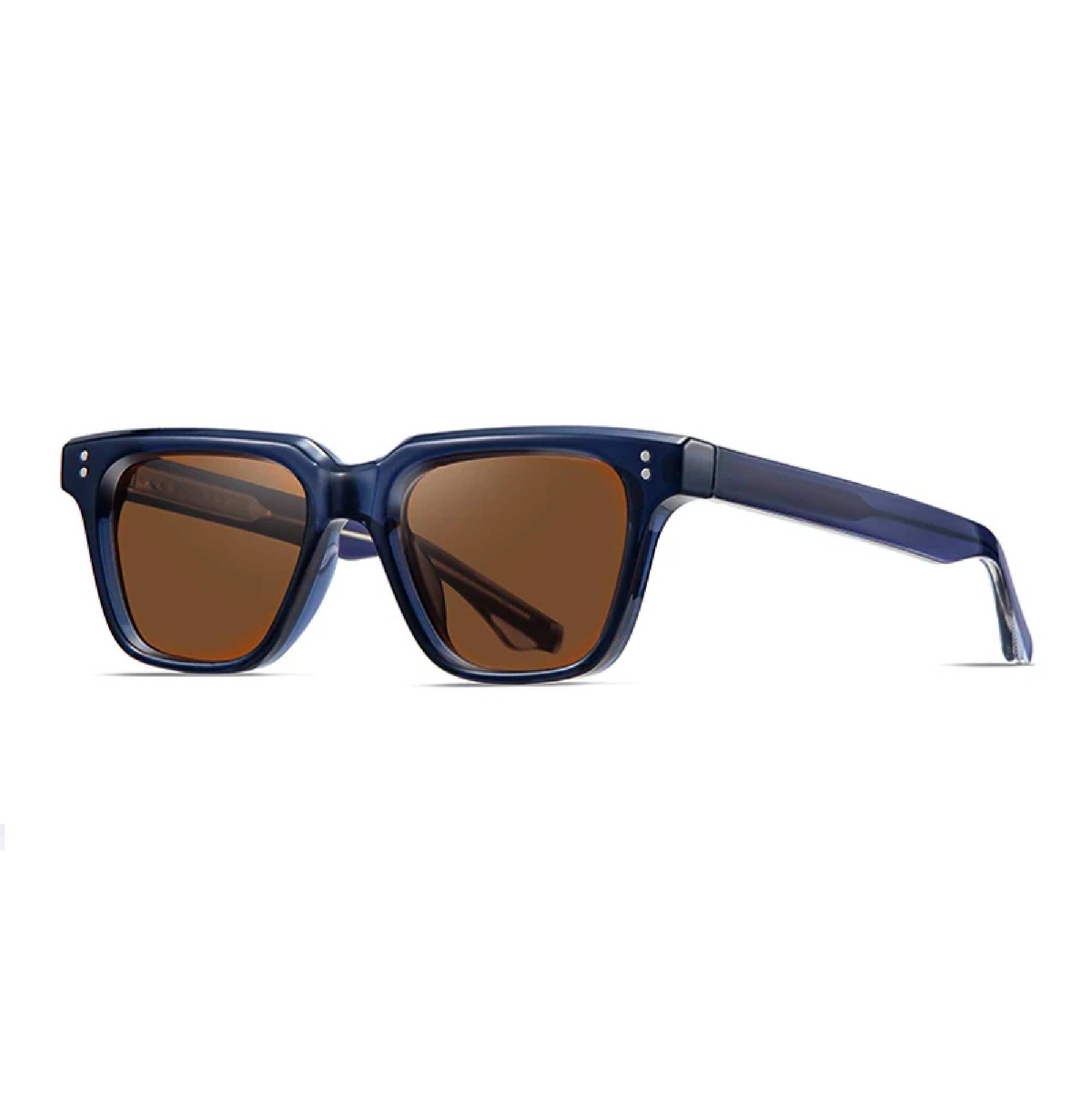 AUGEN Unisex Classic Square Sunglasses | Anti-Slip Frame | Designer Metal Pin | UV Protection | Multiple Lens Colors | Stylish Eyewear for Men & Women (M239-C5)