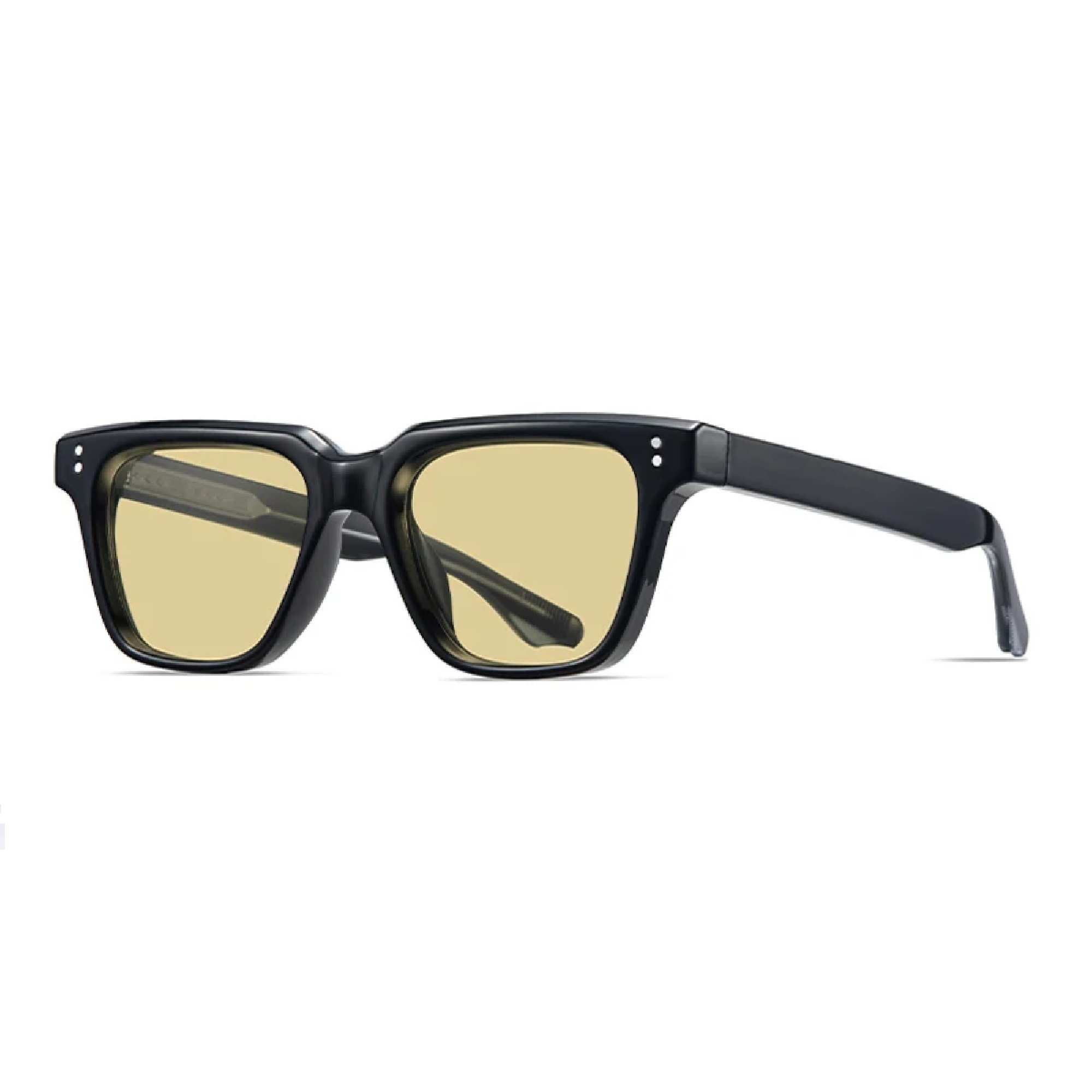AUGEN Unisex Classic Square Sunglasses | Anti-Slip Frame | Designer Metal Pin | UV Protection | Multiple Lens Colors | Stylish Eyewear for Men & Women (M239-C7)