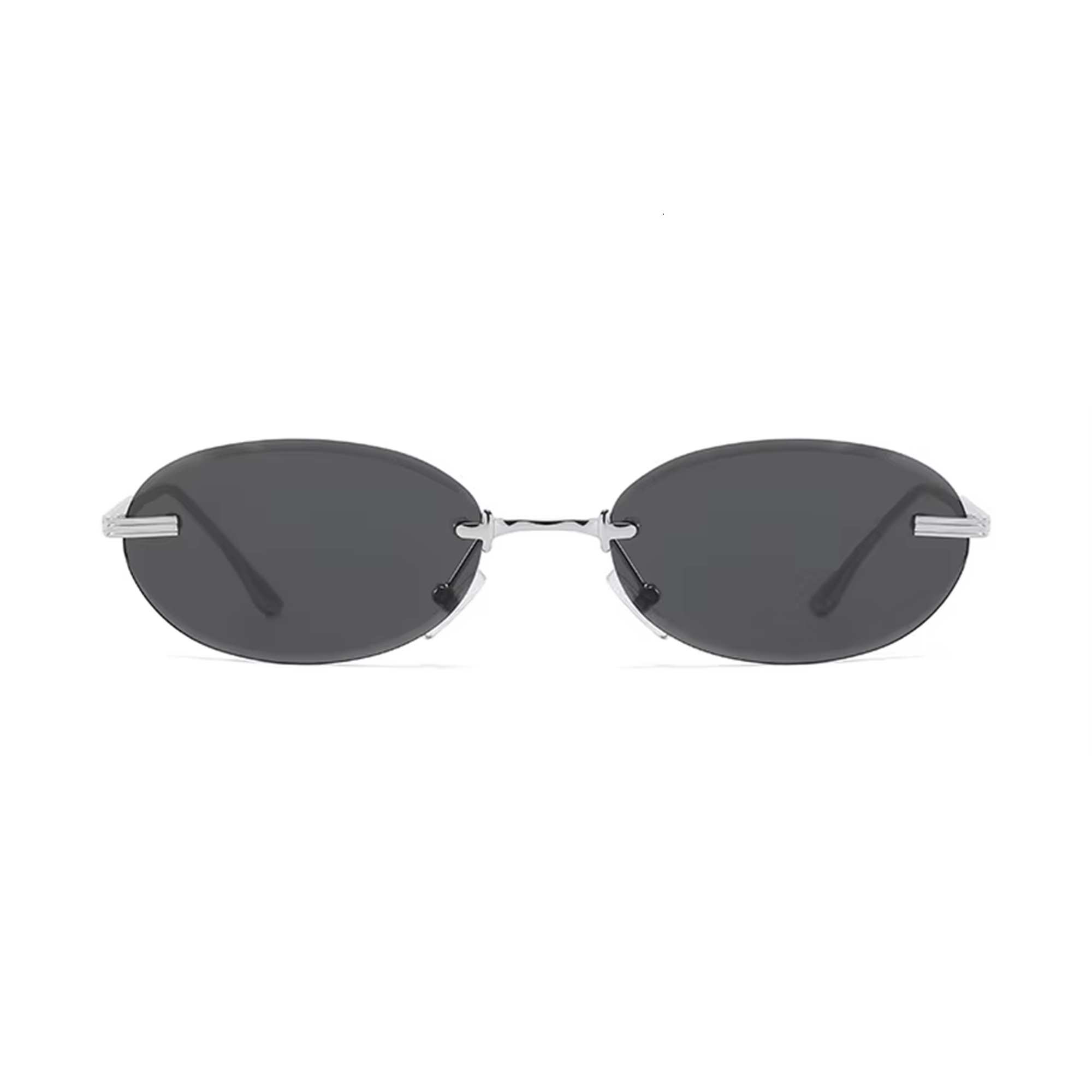AUGEN Retro Oval Rimless Sunglasses for Men & Women | UV400 Protection | Lightweight Vintage Metal Frame Stylish Shades | Trendy Unisex Eyewear for Travel, Beach, Driving (M242-C3)