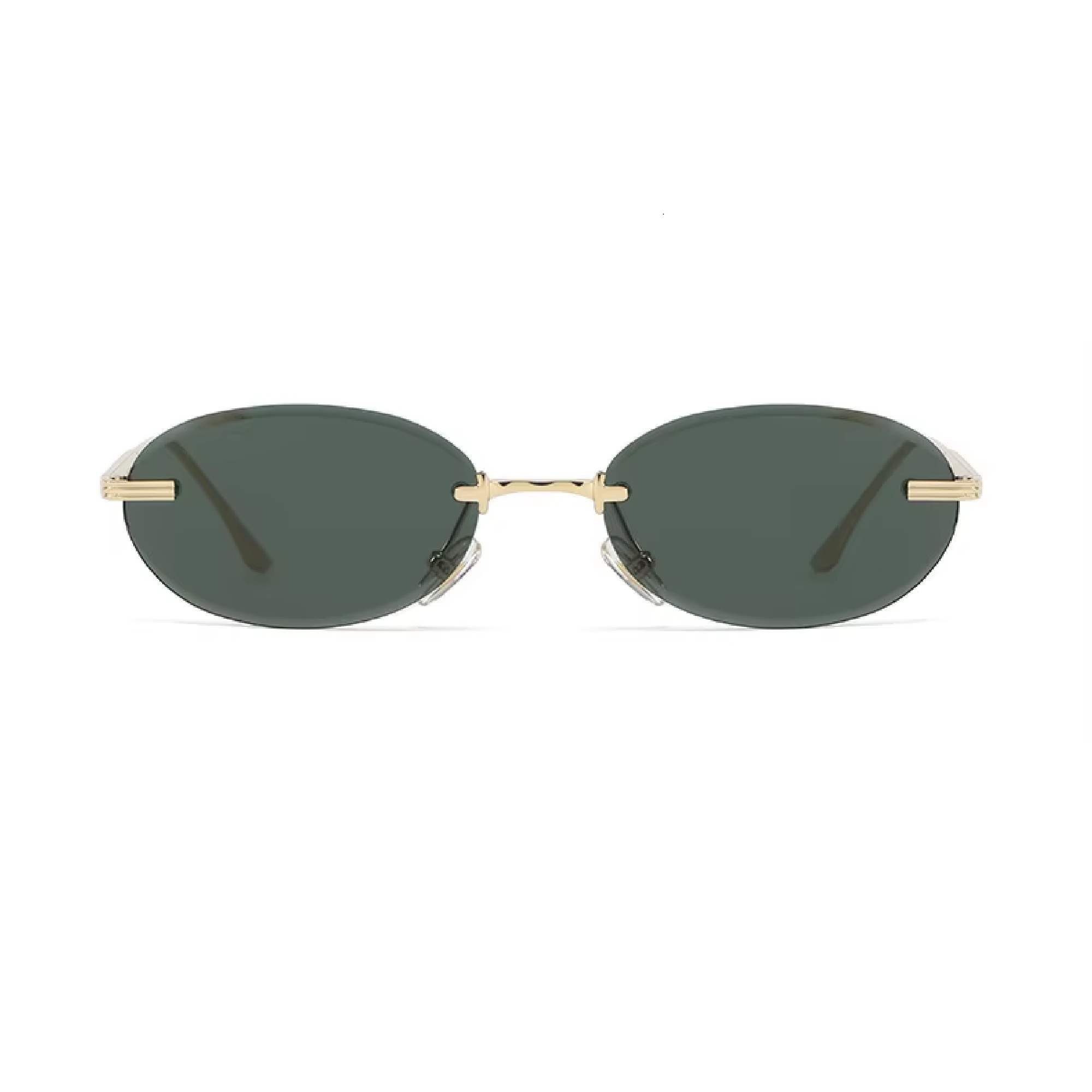 AUGEN Retro Oval Rimless Sunglasses for Men & Women | UV400 Protection | Lightweight Vintage Metal Frame Stylish Shades | Trendy Unisex Eyewear for Travel, Beach, Driving (M242-C4)
