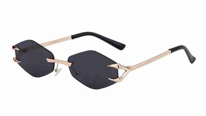 AUGEN Frameless Diamond Lens Sunglasses for Women & Men – Claw Design Luxury Shades, Adjustable Nose Pads, Lightweight Metal Frame, Trendy Geometric UV400 Fashion Eyewear (M251-C1)