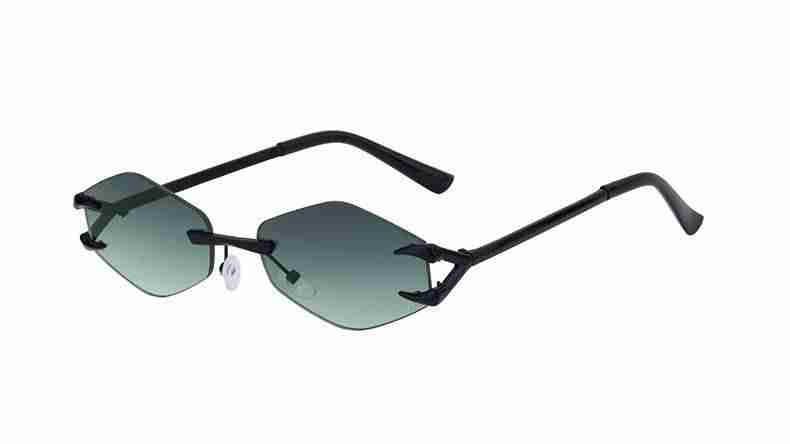 AUGEN Frameless Diamond Lens Sunglasses for Women & Men – Claw Design Luxury Shades, Adjustable Nose Pads, Lightweight Metal Frame, Trendy Geometric UV400 Fashion Eyewear (M251-C4)