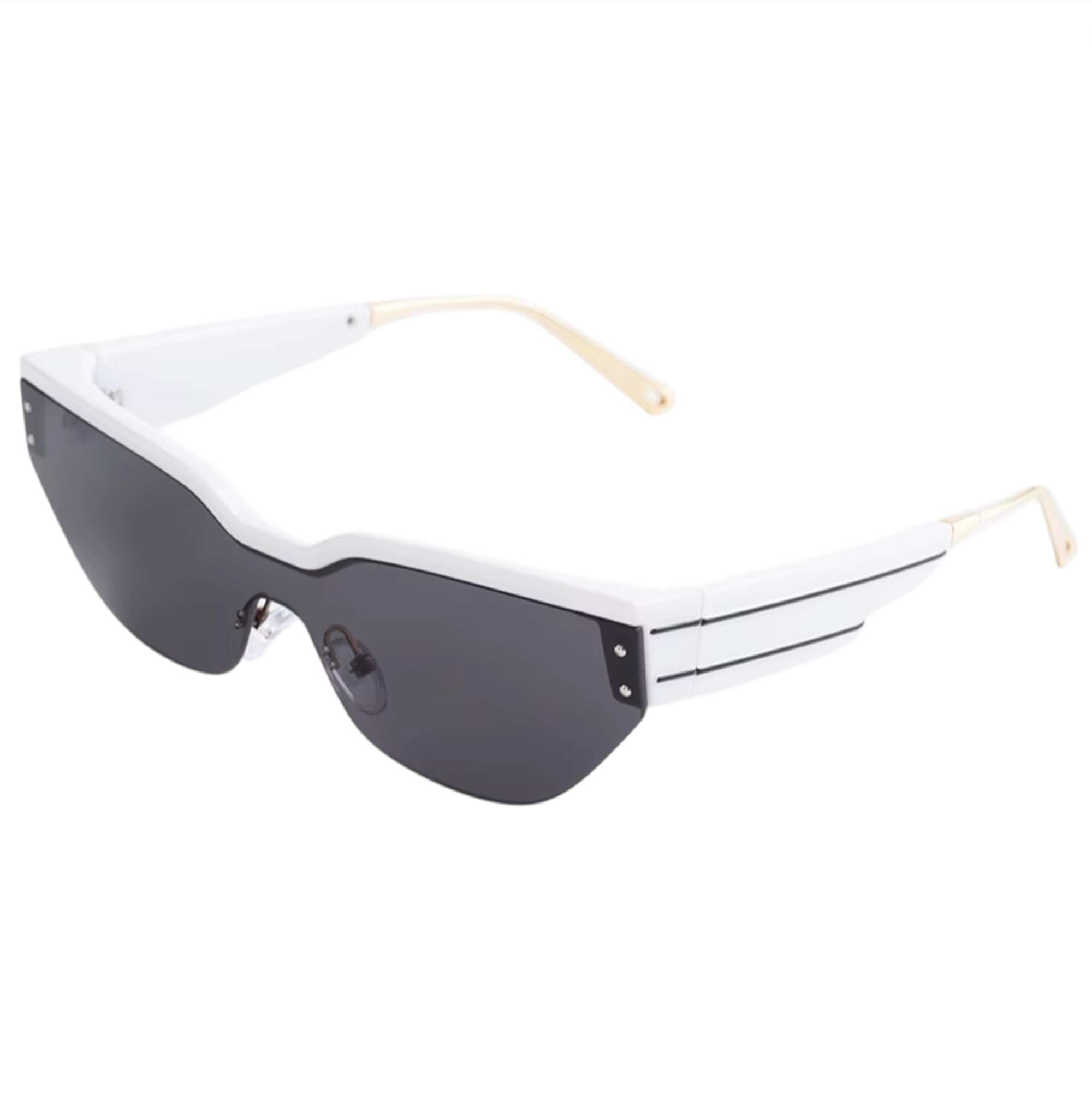Augen Frameless Sunglasses for Women & Men – Trendy Oversized Shield Shades with Metal Arms, UV400 Protection, Lightweight Fashion Eyewear for Streetwear & Daily Style (M252-C2)