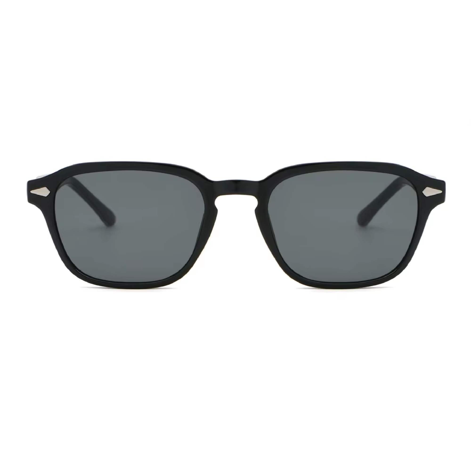AUGEN Trendy Square Sunglasses for Men & Women | UV400 Stylish Shades | Lightweight PC+CP Frame with Comfort Fit  (M256-C1)