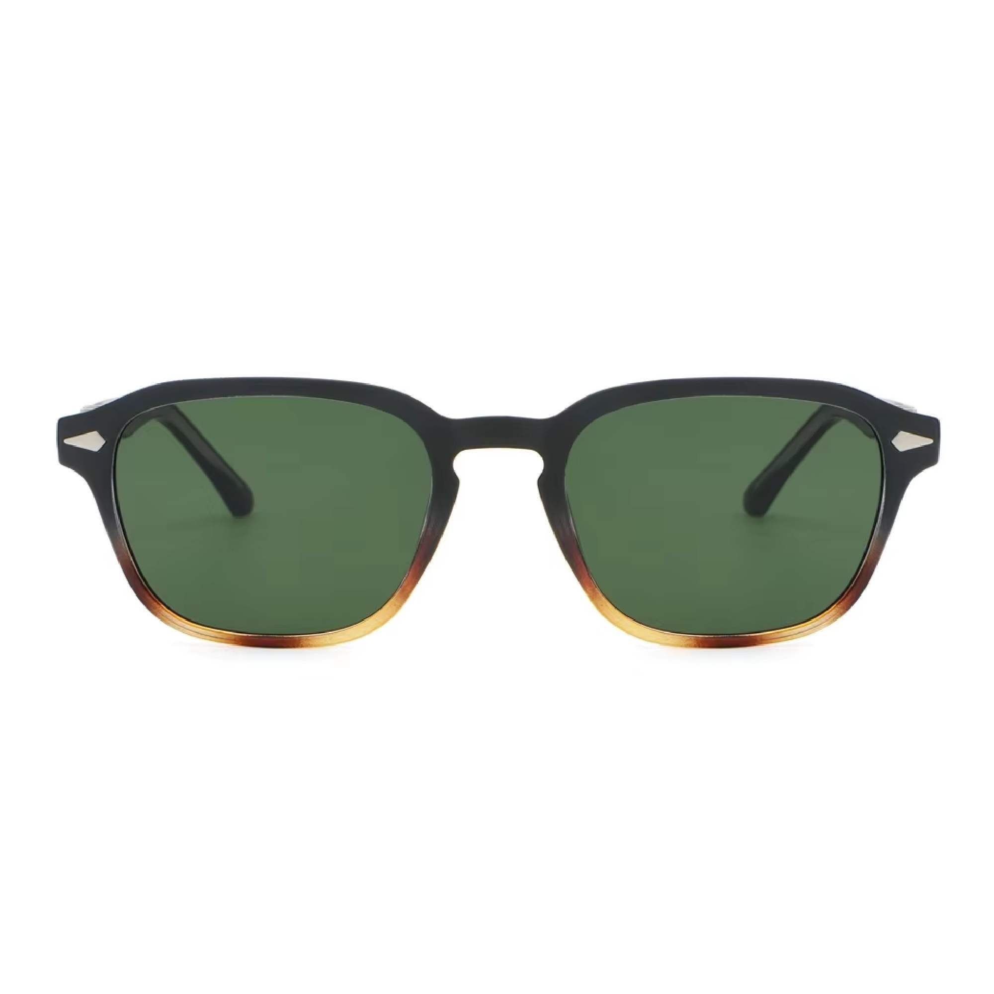 AUGEN Trendy Square Sunglasses for Men & Women | UV400 Stylish Shades | Lightweight PC+CP Frame with Comfort Fit  (M256-C2)