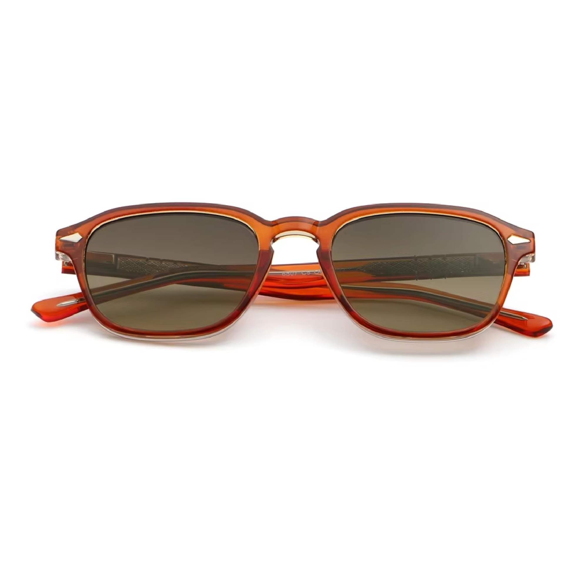 AUGEN Trendy Square Sunglasses for Men & Women | UV400 Stylish Shades | Lightweight PC+CP Frame with Comfort Fit  (M256-C5)