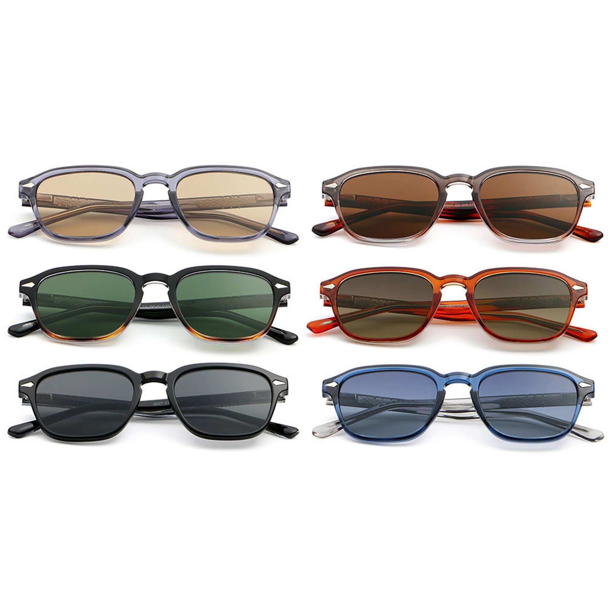 AUGEN Trendy Square Sunglasses for Men & Women | UV400 Stylish Shades | Lightweight PC+CP Frame with Comfort Fit  (M256-C5)