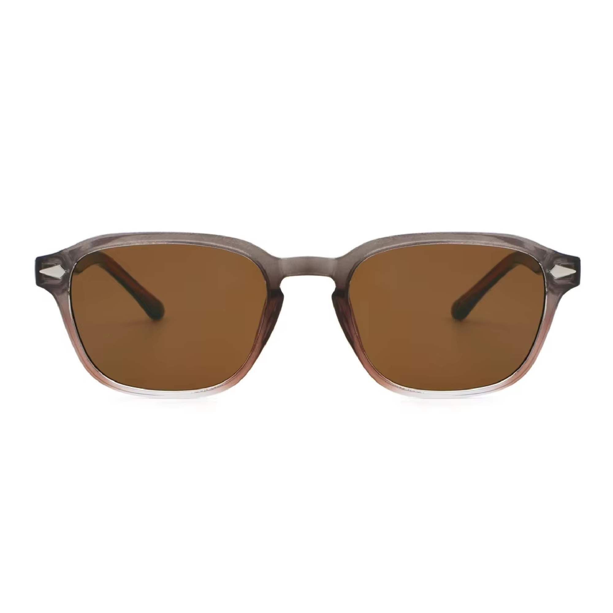 AUGEN Trendy Square Sunglasses for Men & Women | UV400 Stylish Shades | Lightweight PC+CP Frame with Comfort Fit  (M256-C6)