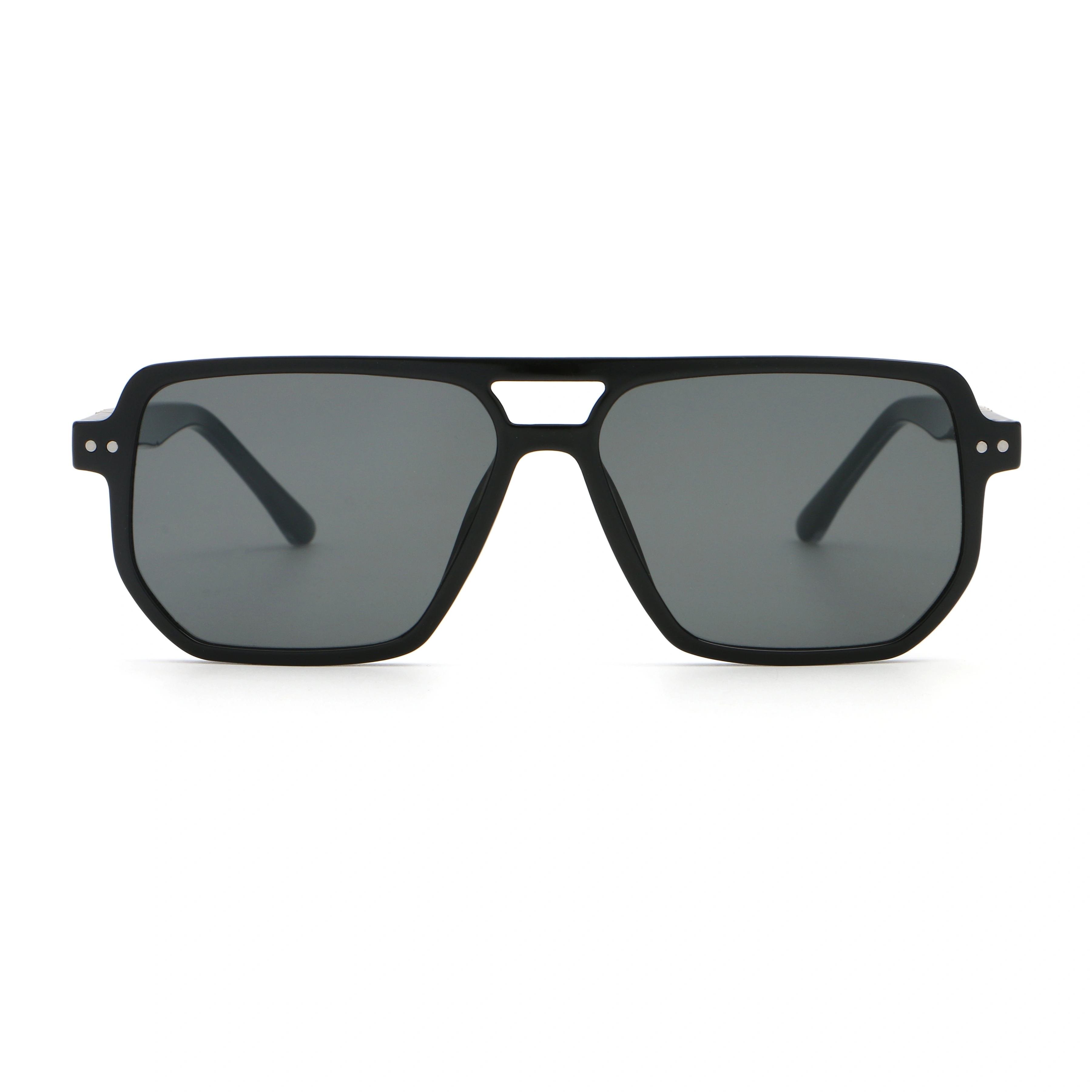 AUGEN Oversized Square Sunglasses for Men & Women | Bold Fashion Shades with UV400 Protection | Lightweight PC+CP Frame (M257-C1)