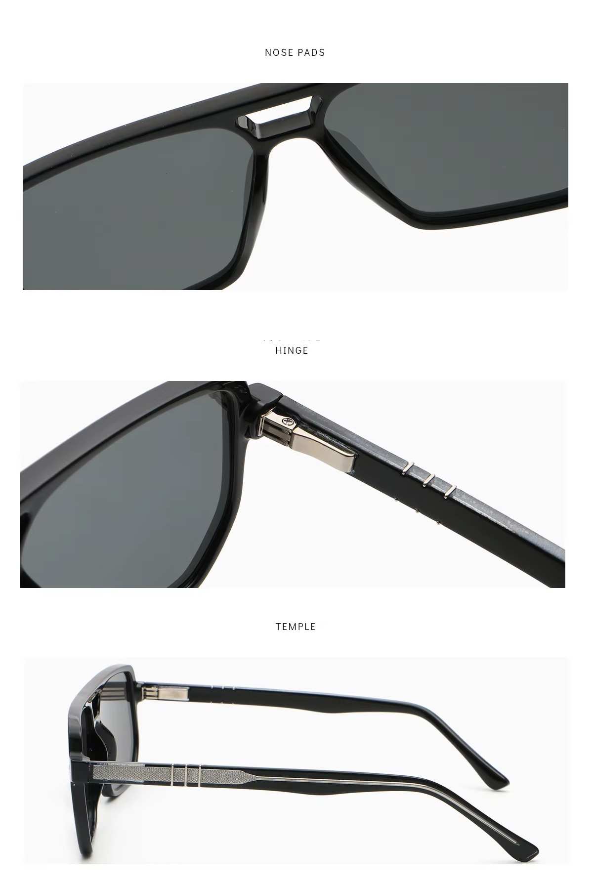 AUGEN Oversized Square Sunglasses for Men & Women | Bold Fashion Shades with UV400 Protection | Lightweight PC+CP Frame (M257-C1)