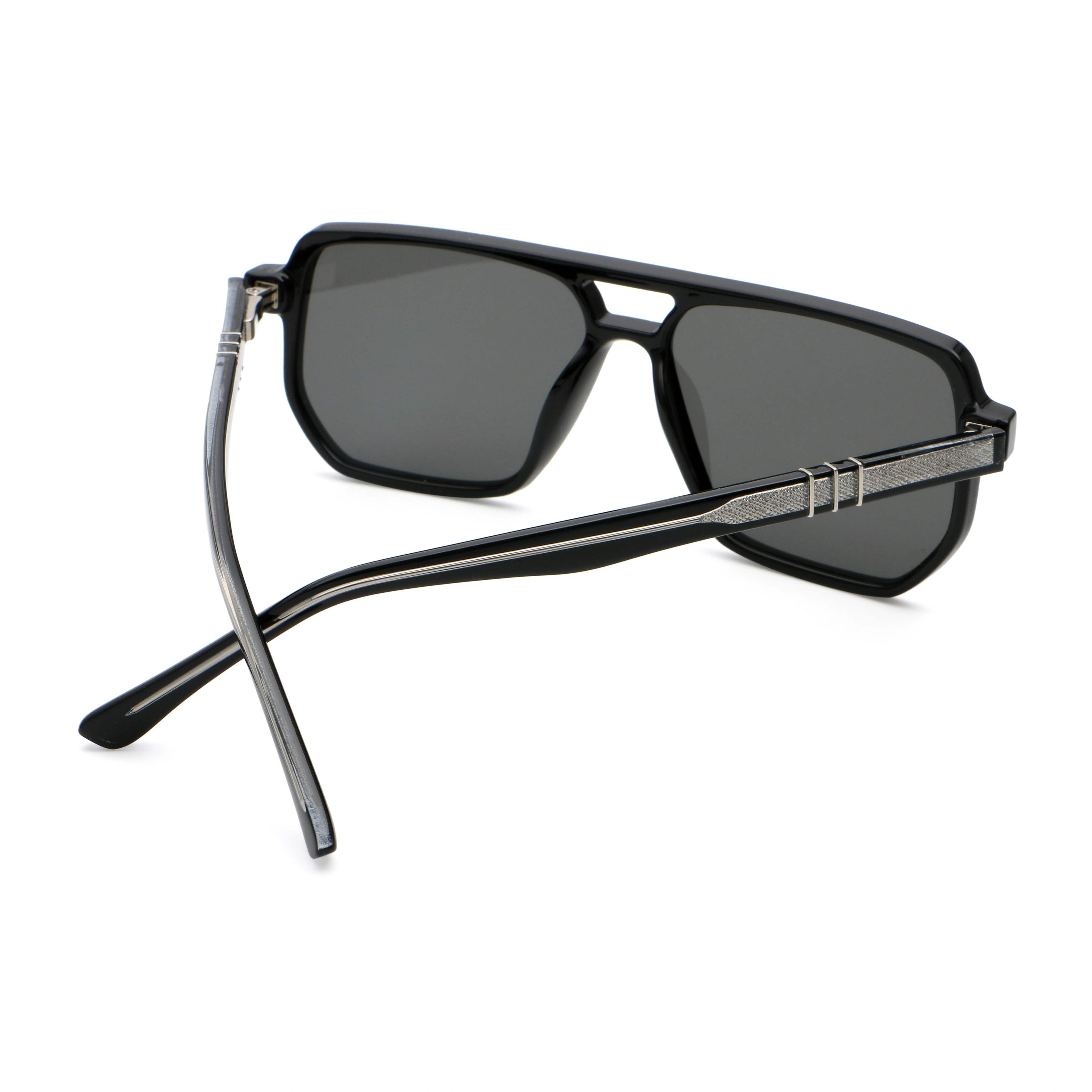 AUGEN Oversized Square Sunglasses for Men & Women | Bold Fashion Shades with UV400 Protection | Lightweight PC+CP Frame (M257-C1)
