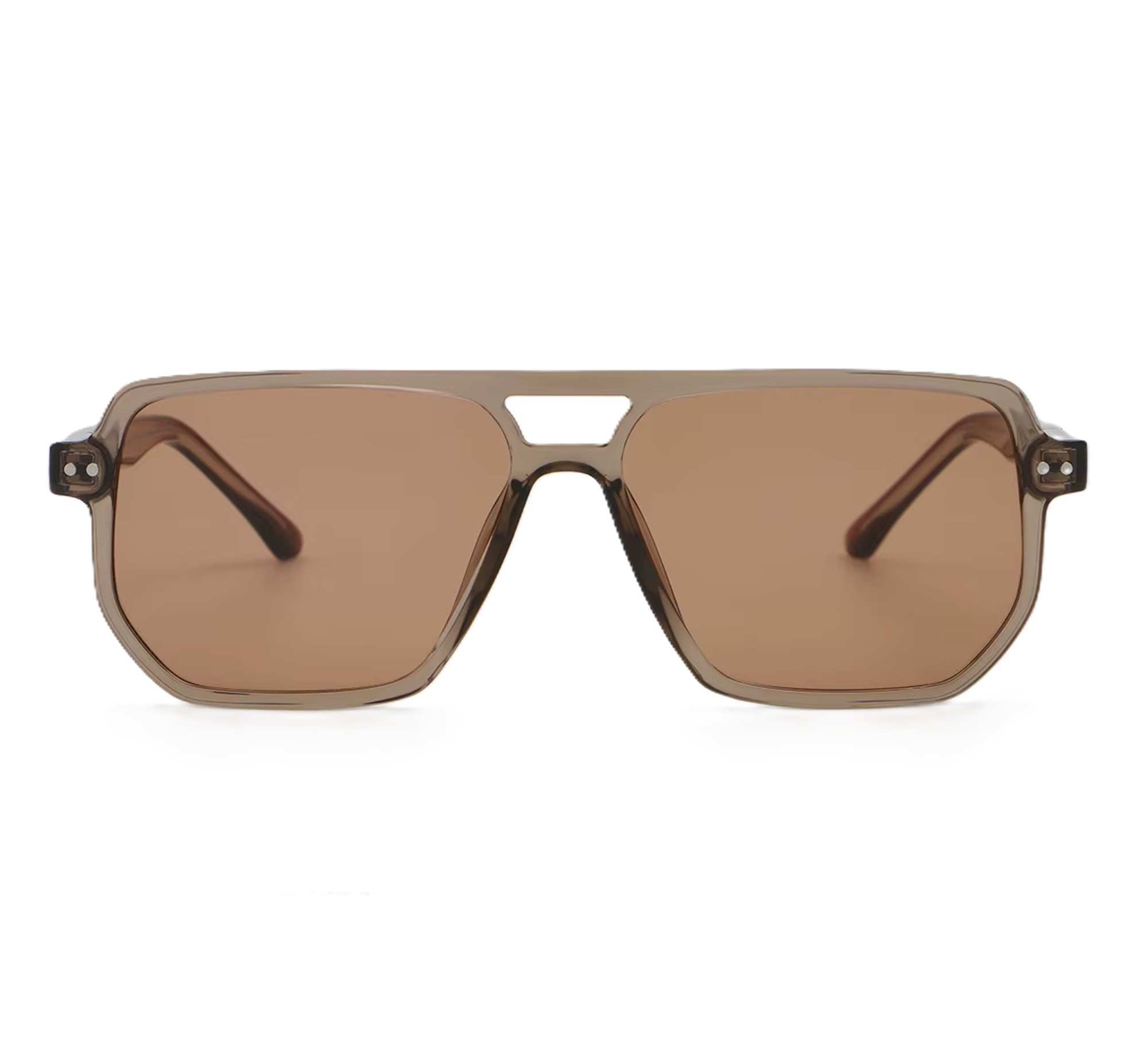 AUGEN Oversized Square Sunglasses for Men & Women | Bold Fashion Shades with UV400 Protection | Lightweight PC+CP Frame (M257-C2)
