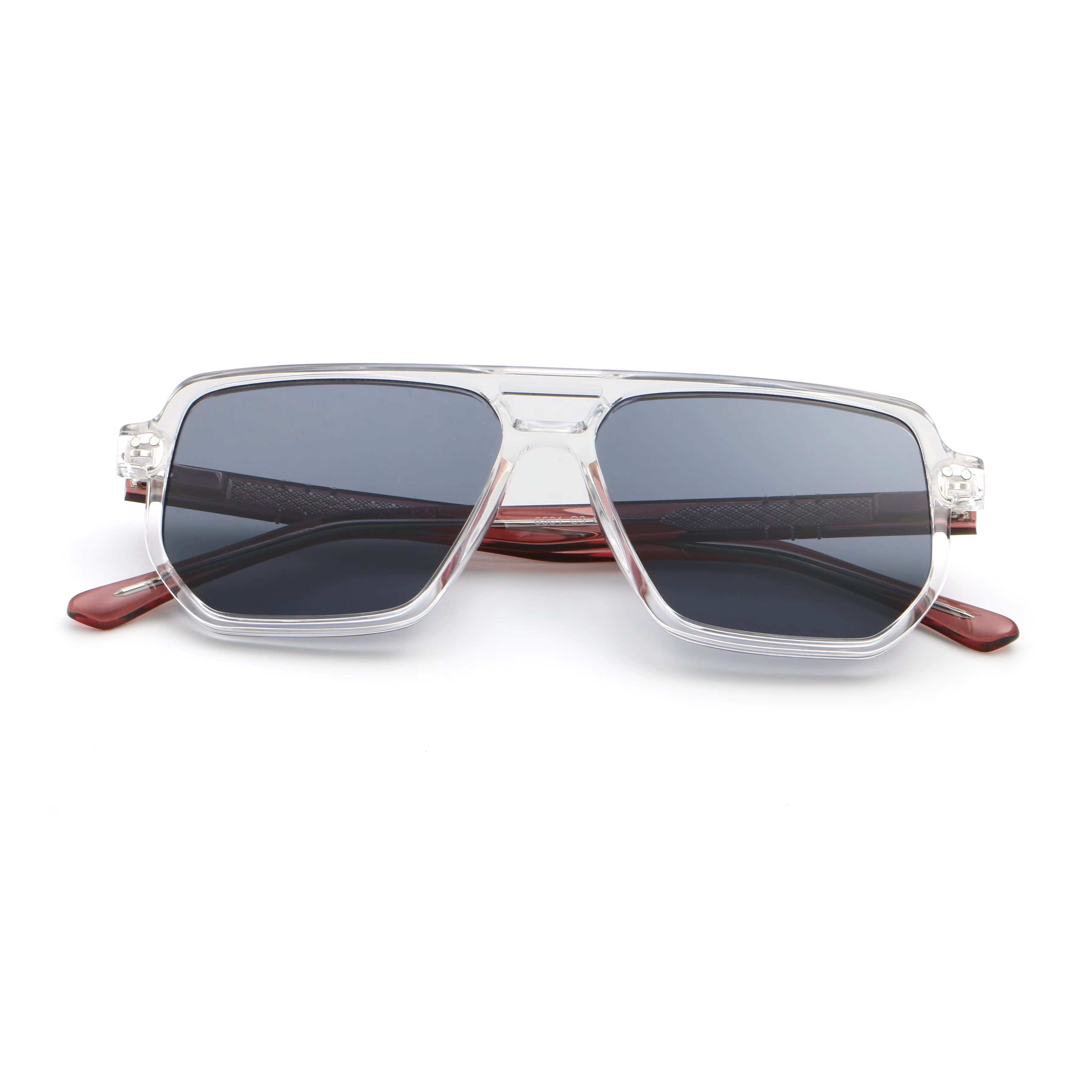 AUGEN Oversized Square Sunglasses for Men & Women | Bold Fashion Shades with UV400 Protection | Lightweight PC+CP Frame (M257-C3)