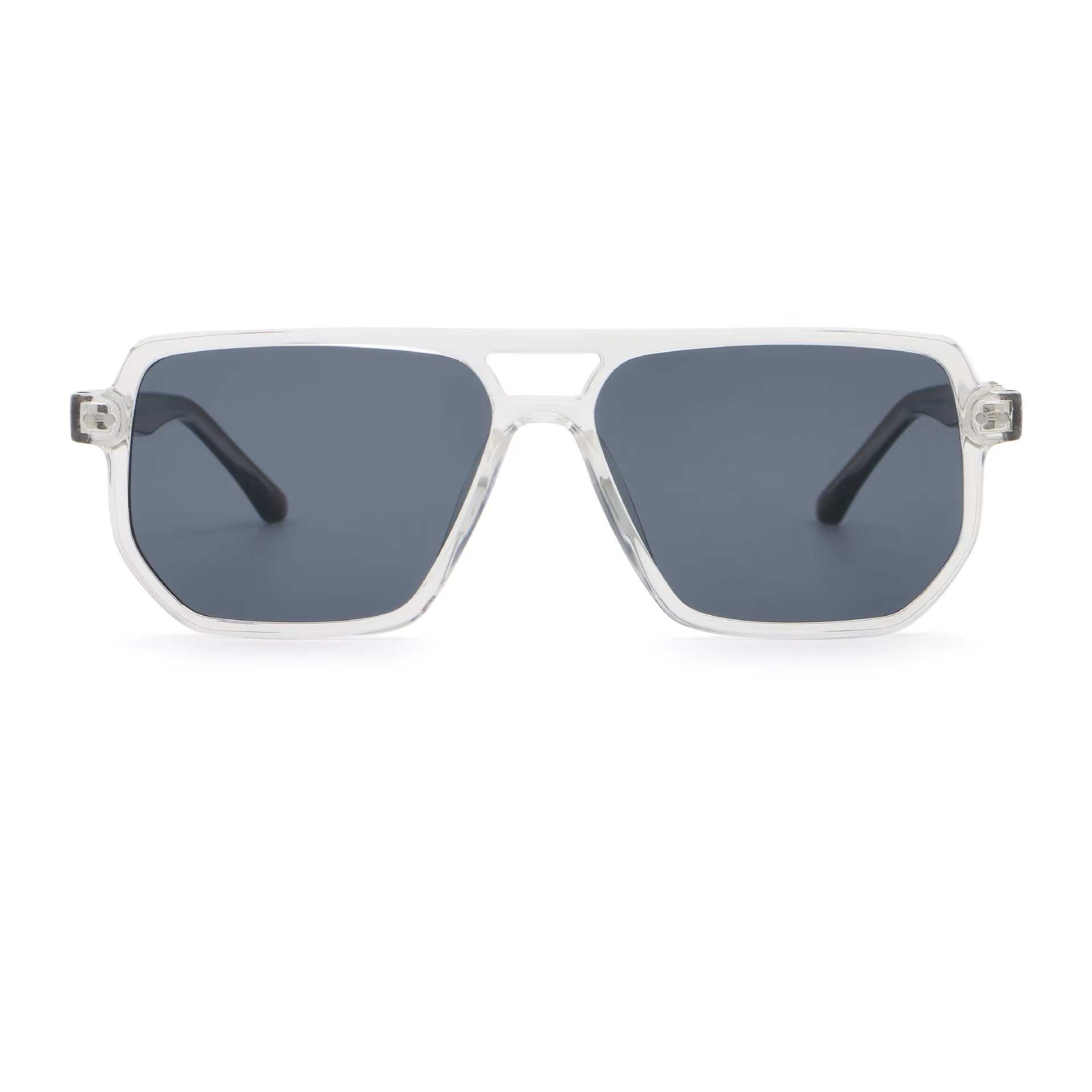 AUGEN Oversized Square Sunglasses for Men & Women | Bold Fashion Shades with UV400 Protection | Lightweight PC+CP Frame (M257-C3)