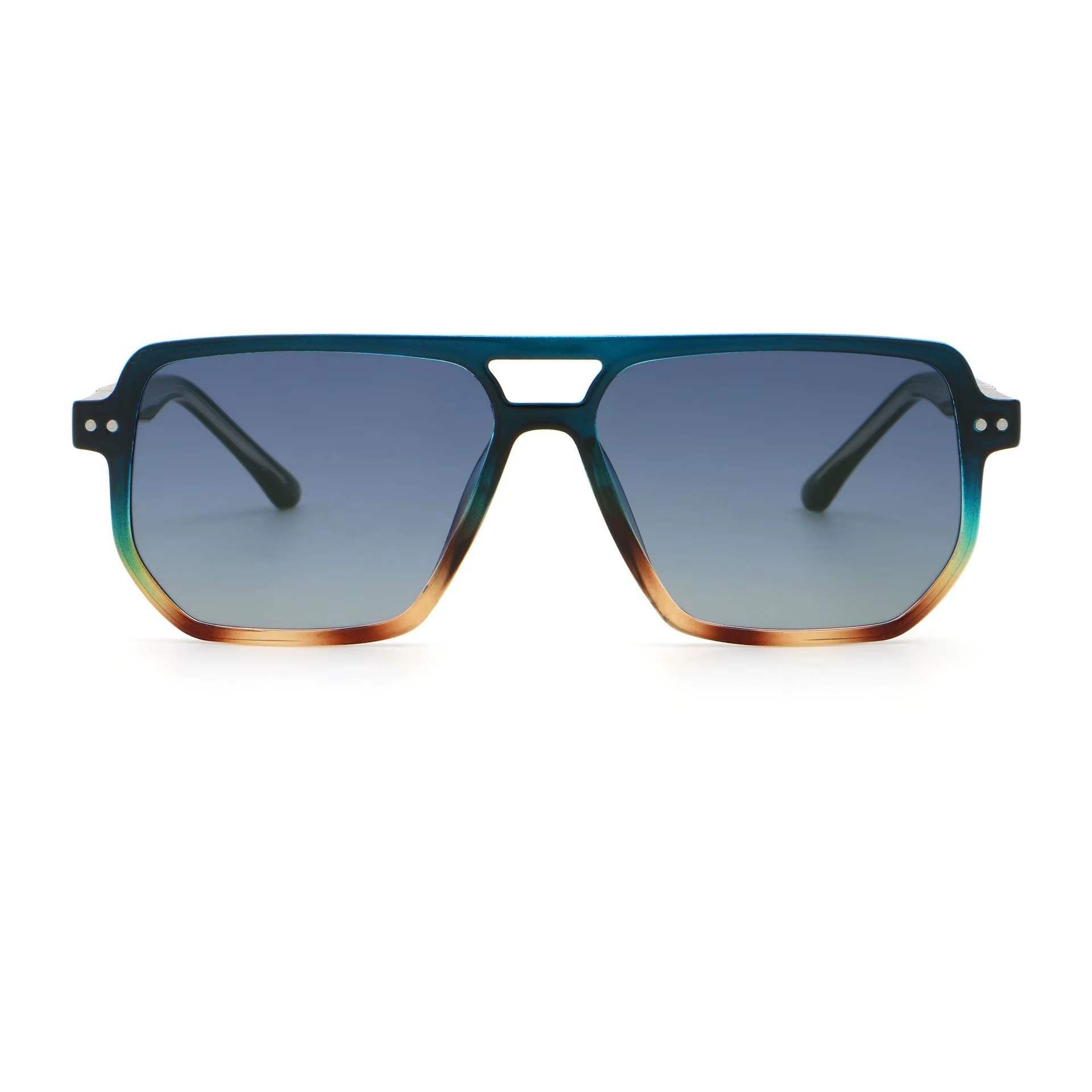 AUGEN Oversized Square Sunglasses for Men & Women | Bold Fashion Shades with UV400 Protection | Lightweight PC+CP Frame (M257-C4)
