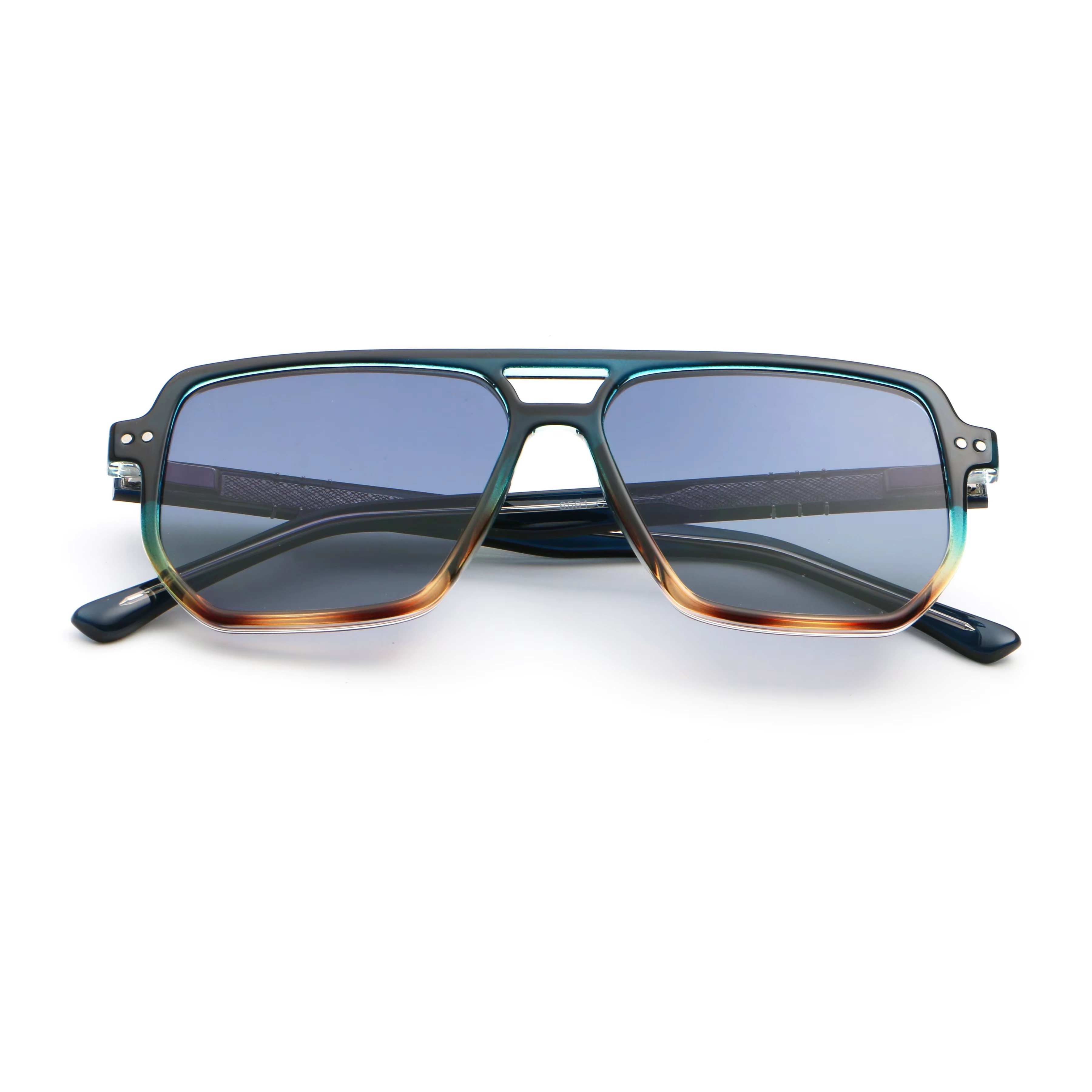 AUGEN Oversized Square Sunglasses for Men & Women | Bold Fashion Shades with UV400 Protection | Lightweight PC+CP Frame (M257-C4)