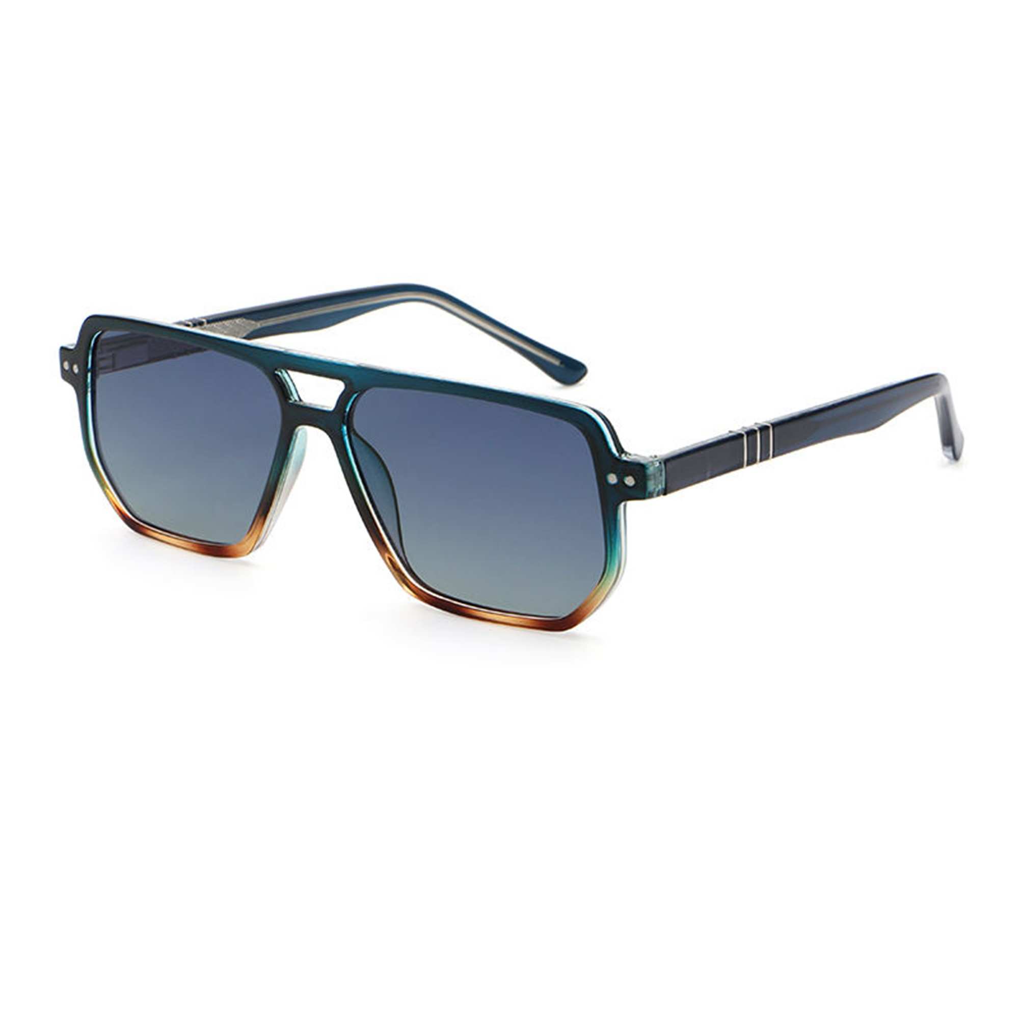 AUGEN Oversized Square Sunglasses for Men & Women | Bold Fashion Shades with UV400 Protection | Lightweight PC+CP Frame (M257-C4)