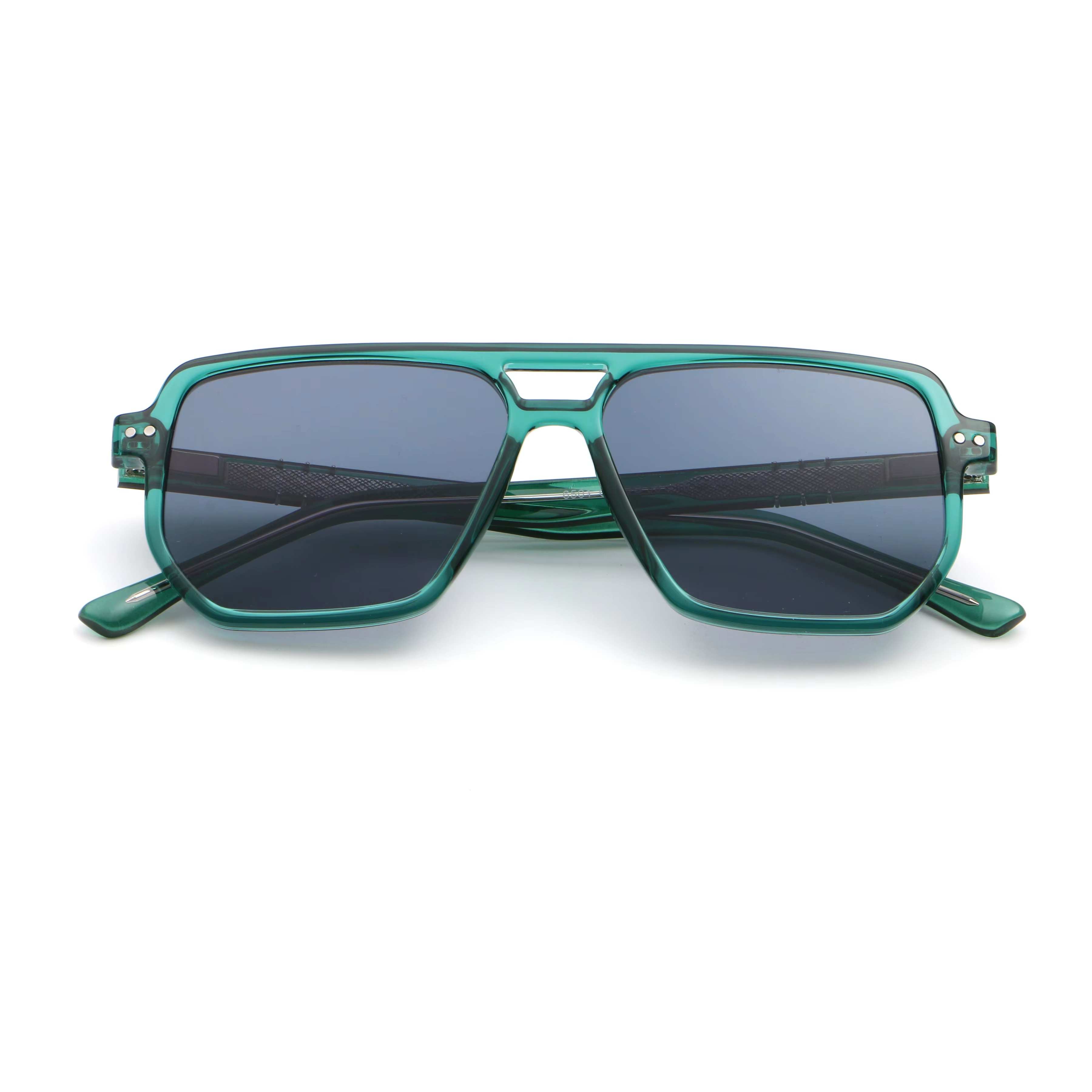 AUGEN Oversized Square Sunglasses for Men & Women | Bold Fashion Shades with UV400 Protection | Lightweight PC+CP Frame (M257-C5)