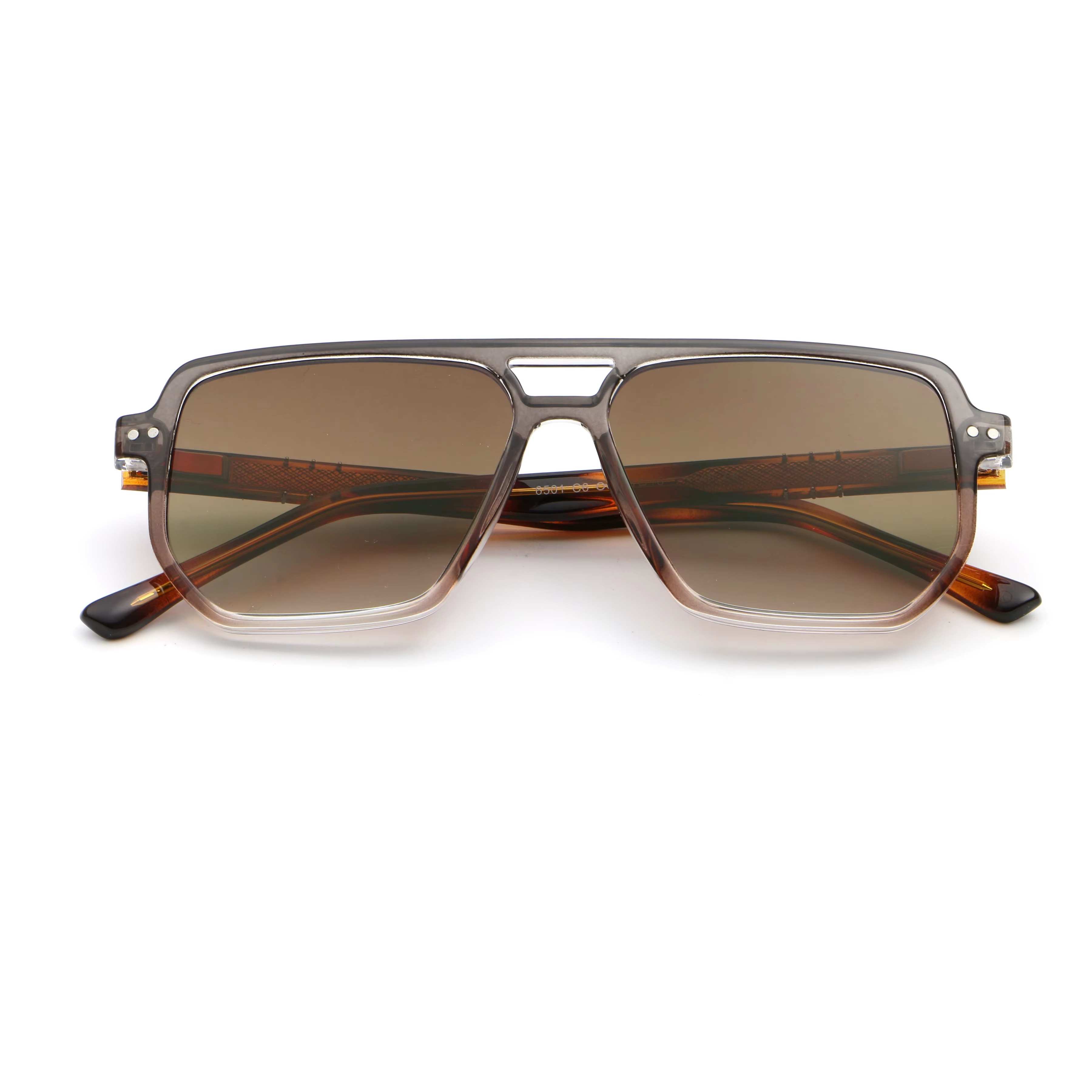 AUGEN Oversized Square Sunglasses for Men & Women | Bold Fashion Shades with UV400 Protection | Lightweight PC+CP Frame (M257-C6)