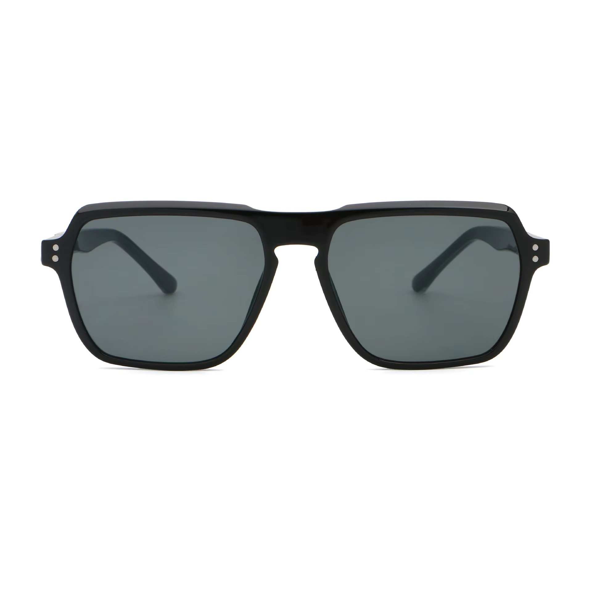 AUGEN Geometric Square Sunglasses for Men & Women | UV400 Protective Fashion Eyewear | Lightweight PC+CP Frame (M258-C1)