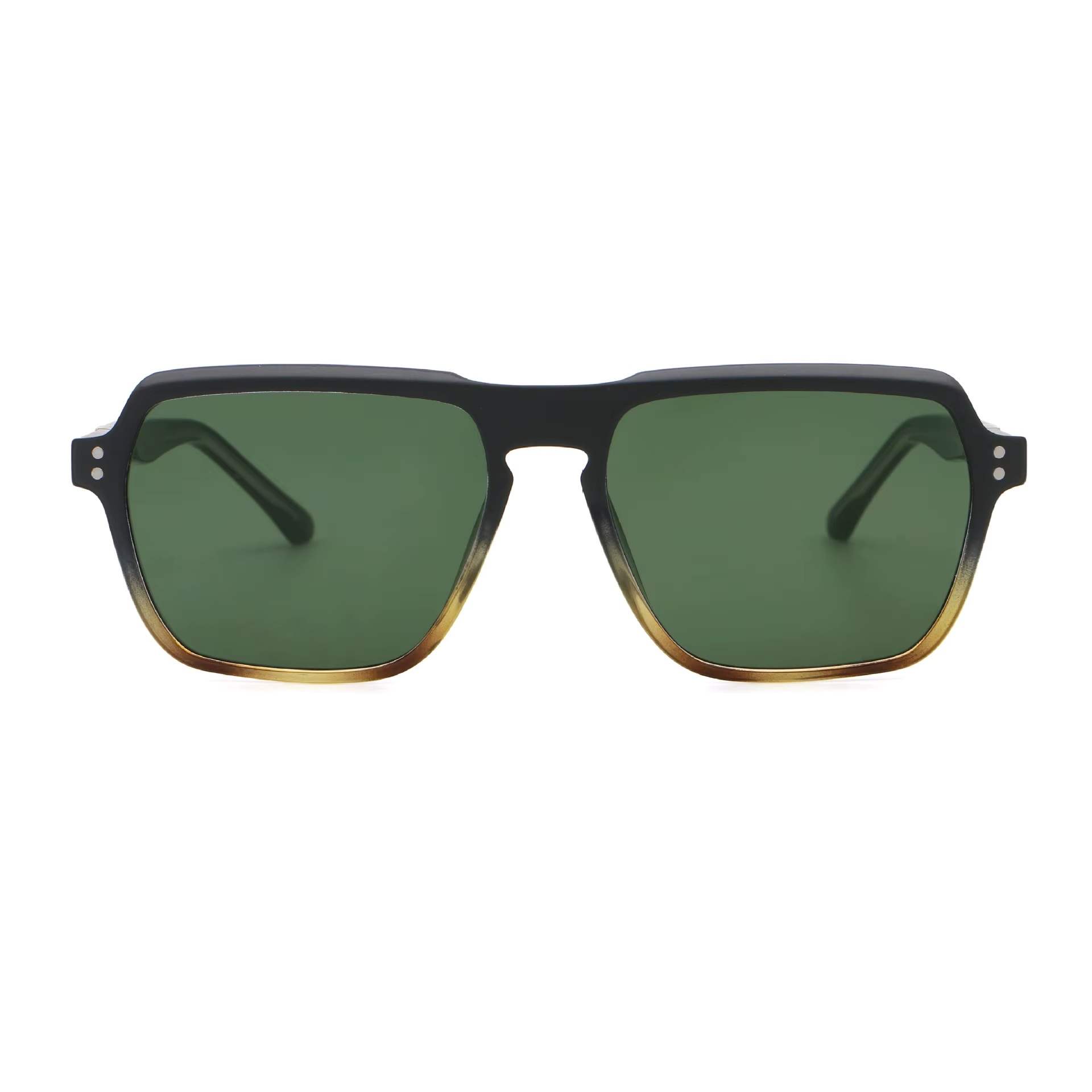 AUGEN Geometric Square Sunglasses for Men & Women | UV400 Protective Fashion Eyewear | Lightweight PC+CP Frame (M258-C4)